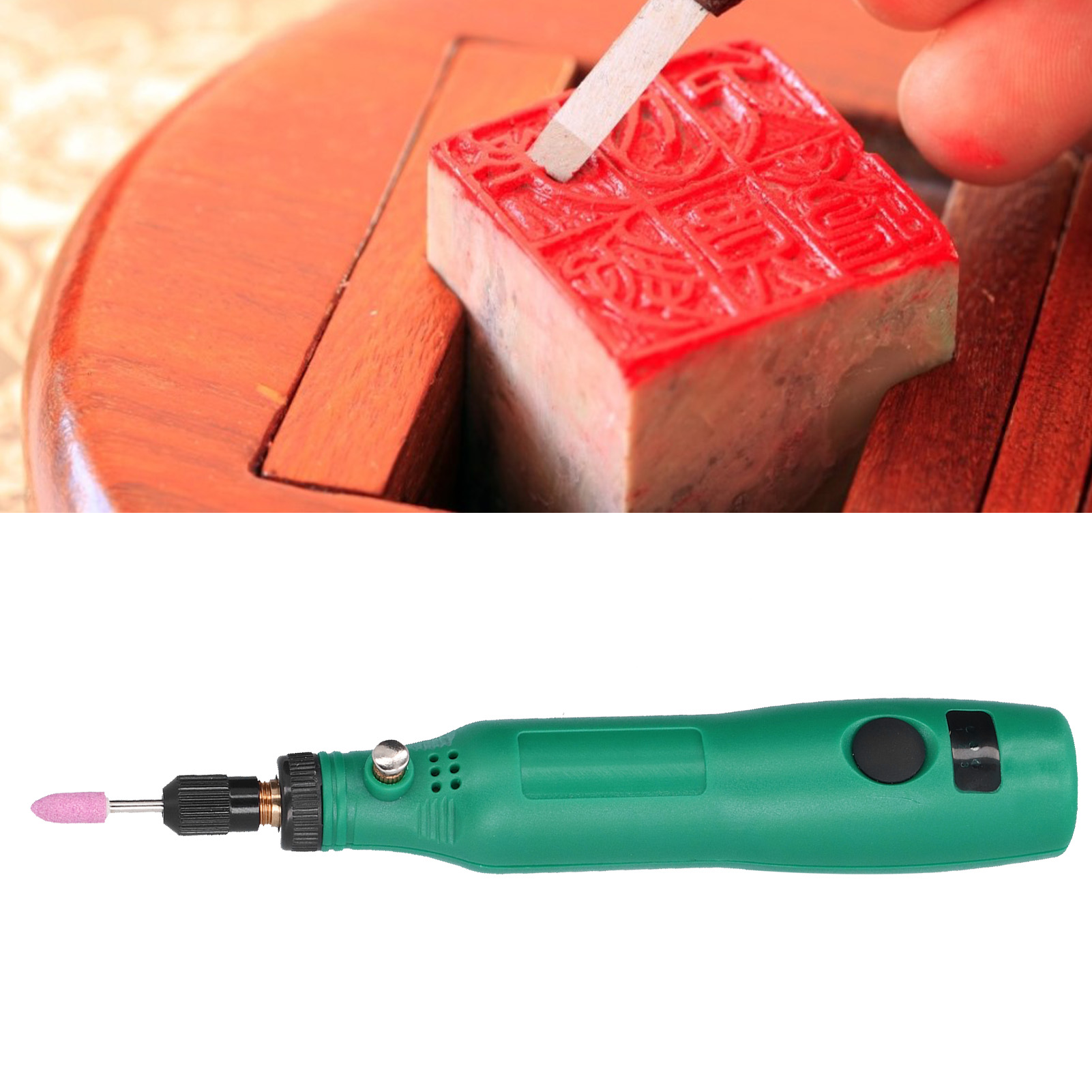 Akku-rotationswerkzeug-set, Mini-elektroschleifer, Wiederaufladbarer Polierer Mit Einstellbarer Drehzahl, Jadewurzel-graviermaschine