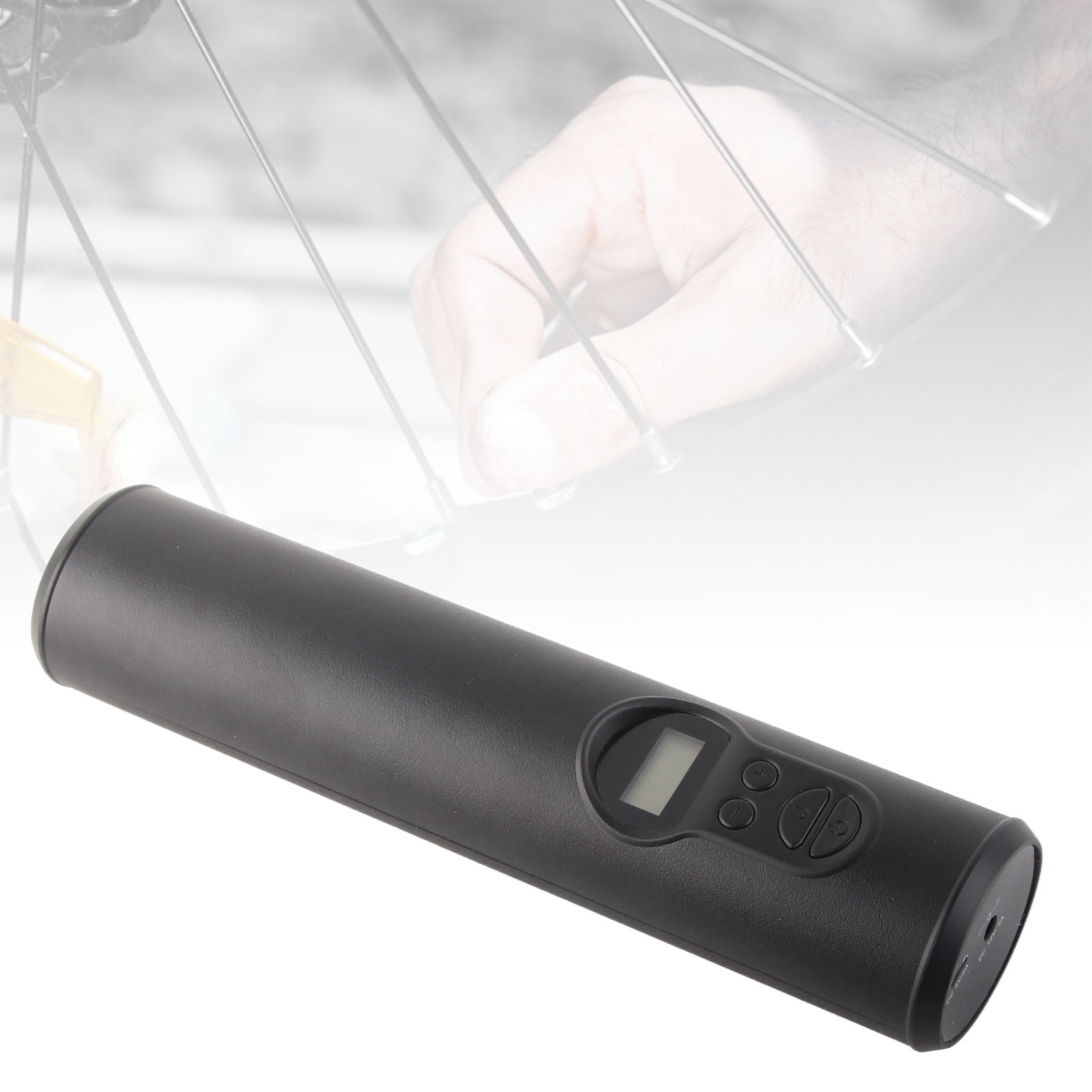 Mini-reifenfüller, Tragbarer 12-v-luftkompressor, Handpumpe Zum Aufpumpen Von Auto-/fahrradreifen, Mit Digitalem Lcd-bildschirm, Led-licht Und Kabelloser Ausführung.