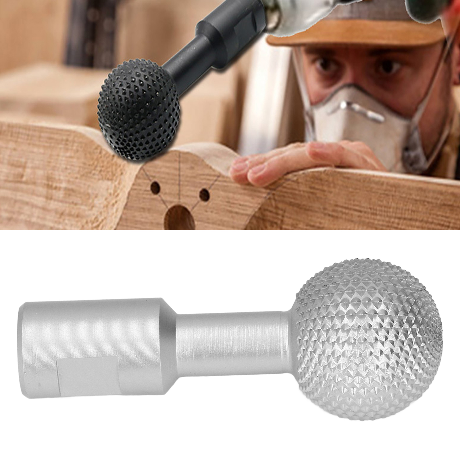 10-mm-holzschnitzmesser Mit Sphärischer Nut, Rotationsfeile, Kugelfeile, Silber