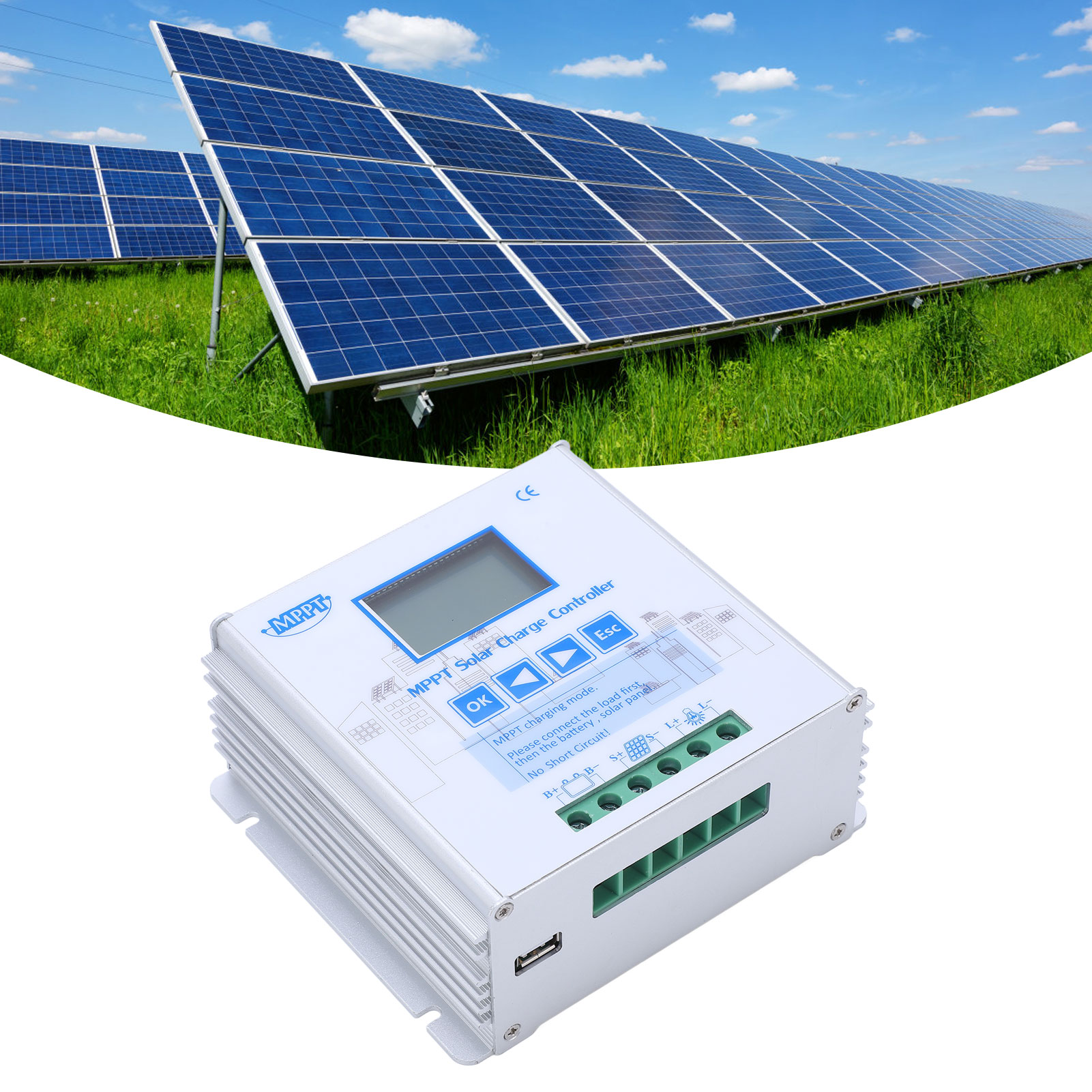 Mppt-solarladeregler Lsecm10a-12/24v Für Die Straßenbeleuchtungsüberwachung, Vollautomatisch, Universell 12/24v, 10a