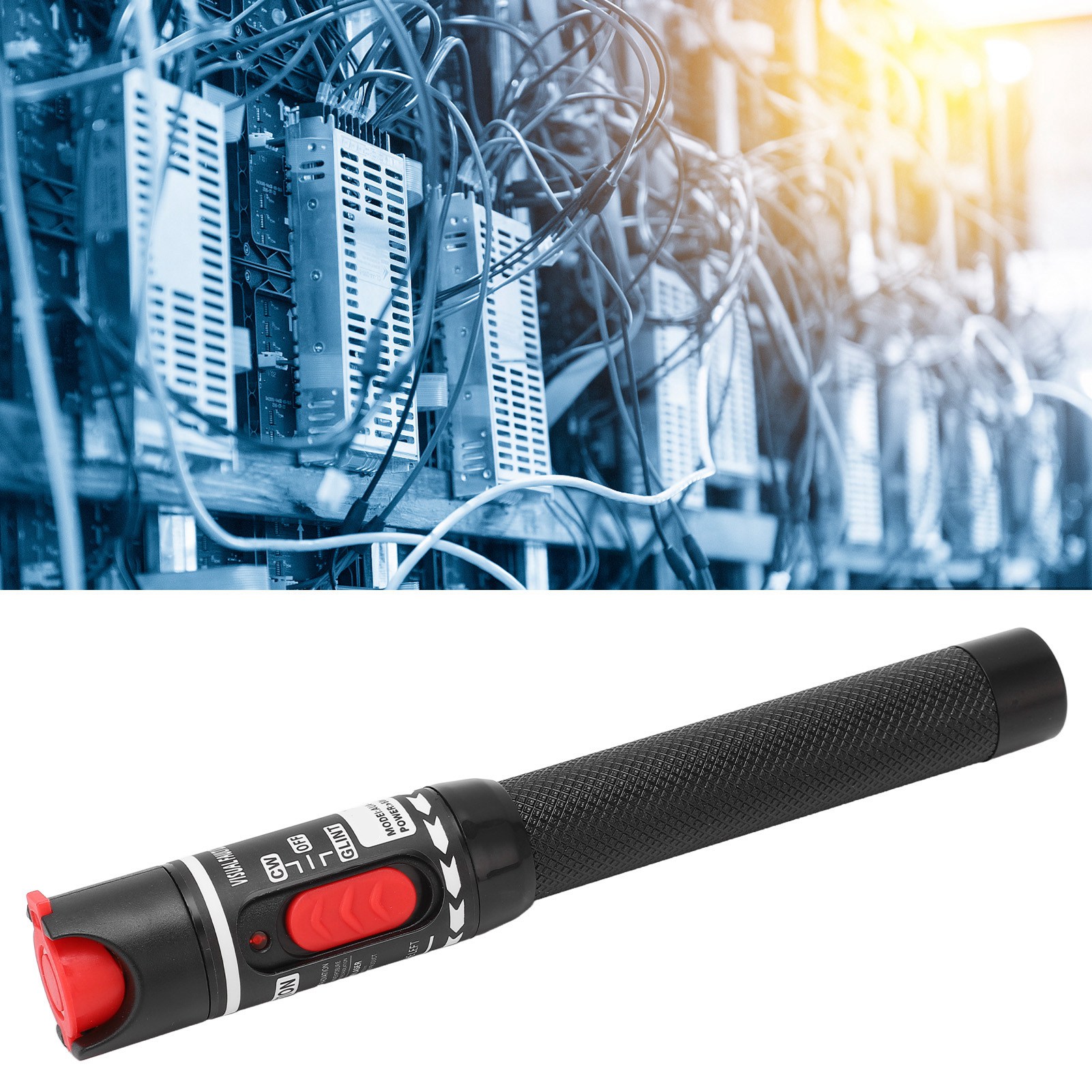 Aua-h50 50 Km Roter Glasfaserstift, Stiftförmige Rote Lichtquelle, 50 Mw