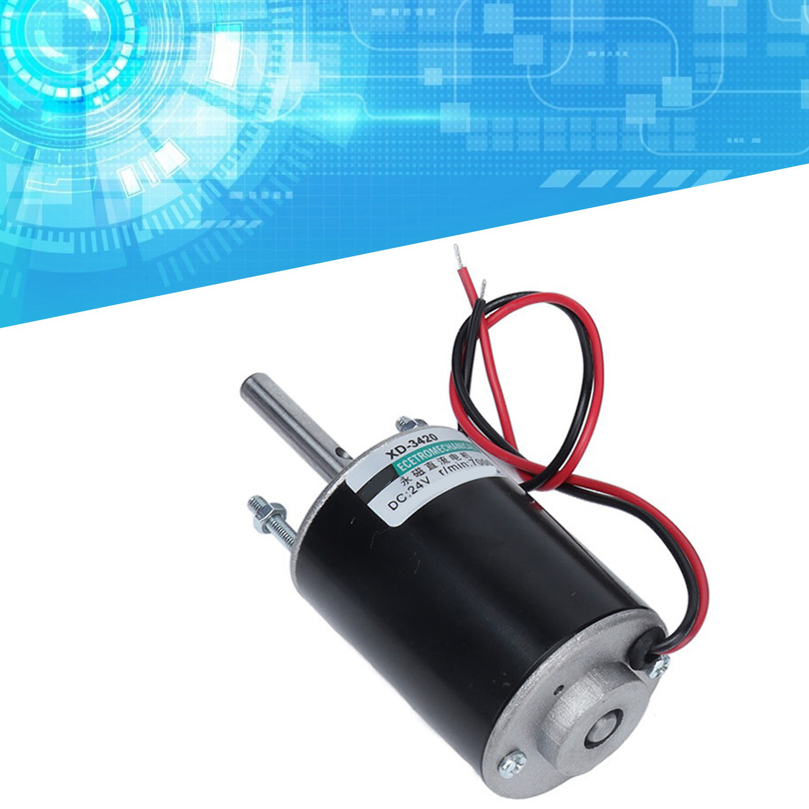 Hochtouriger Permanentmagnet-gleichstrommotor, Gewindelos, 43 Mm Wellenlänge, 30 W, 24 V, 7000 U/min