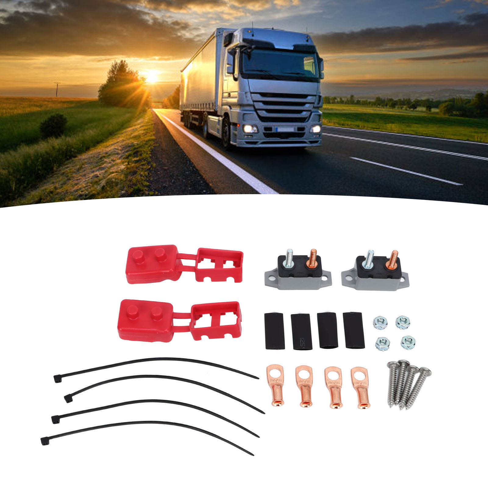 Automatischer 12-24-v-gleichstrom-leistungsschalter Mit Befestigungsschrauben Und 4 Anschlüssen. Geeignet Für Batterieladegeräte, Lkw, Busse, Elektrofahrzeuge, Automotoren Und Kfz-zubehör.