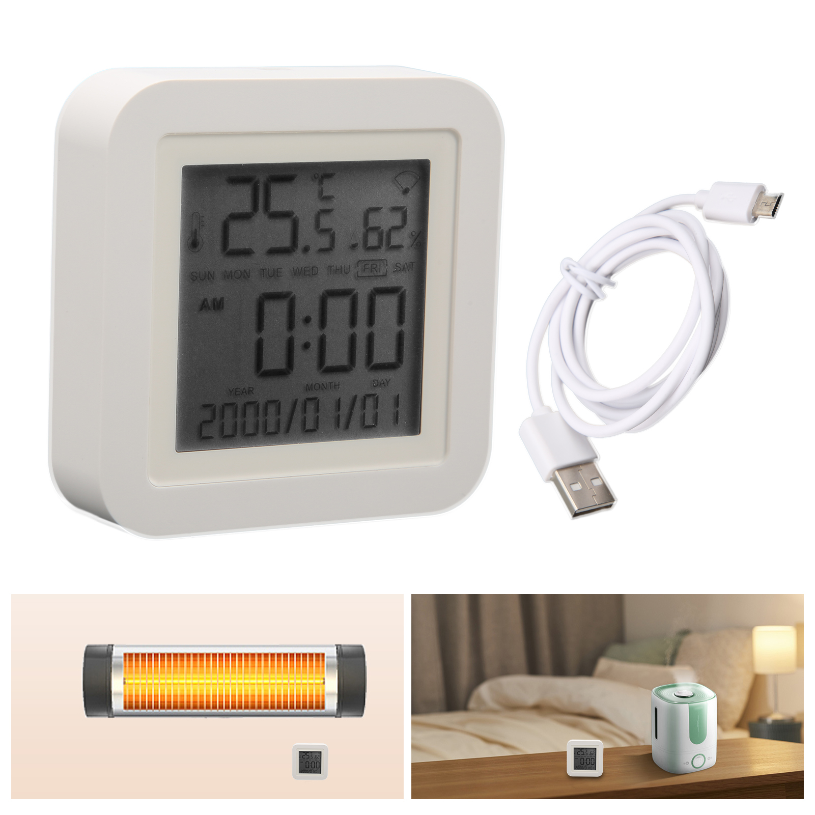Th06 Intelligentes Wlan-thermometer Und Hygrometer, Elektronisches Thermometer Zur Messung Von Luftfeuchtigkeit Und Trockenheit Mit Intelligenter Digitaler Anzeige, Für Den Innen- Und Heimgebrauch.