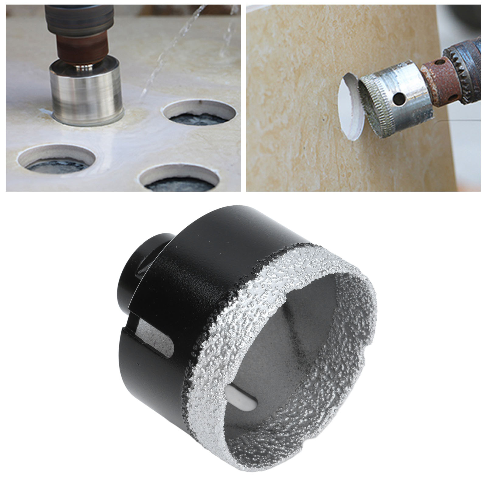 Vakuumgelöteter Diamantbohrer M14, Schwarzgelöteter Bohrer M14, 65 Mm