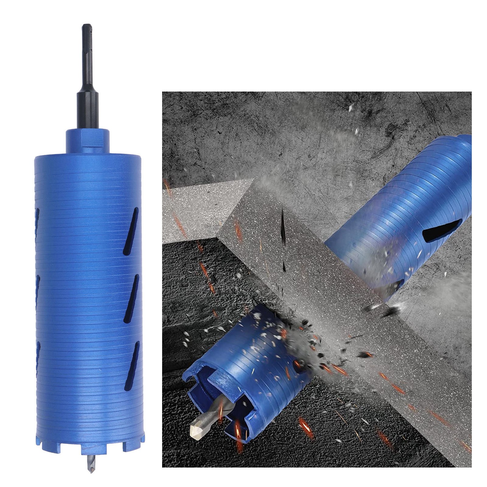 5/8-11 4-zoll-diamantbohrer Mit Bohrschablone Für Stahlbetonwände