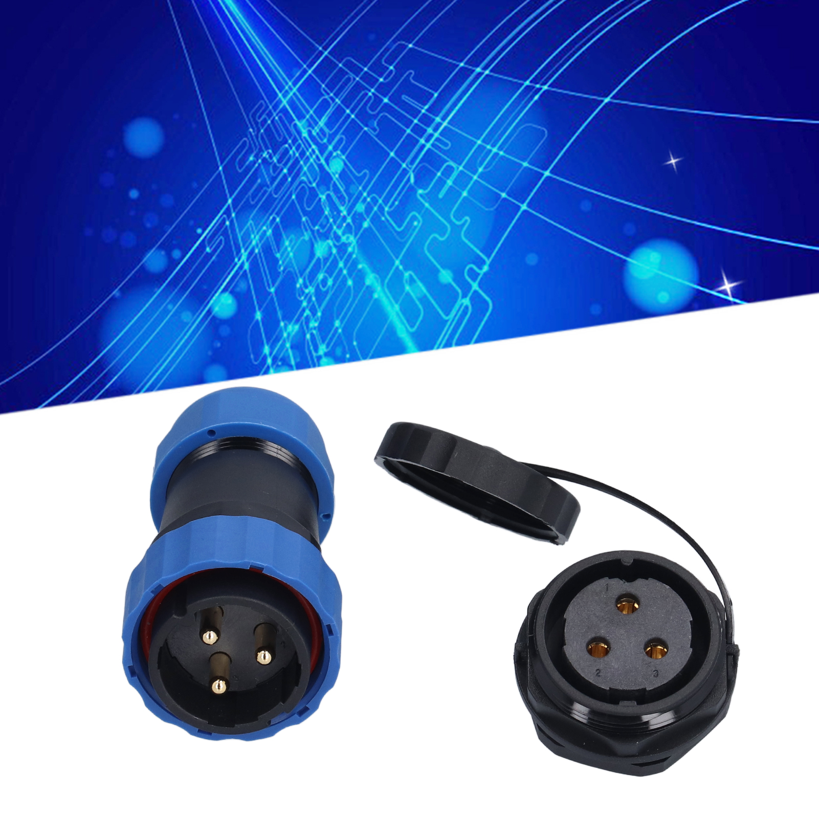 Sp28, Rückmuttertyp, Hochstrom 45 A, Ip68 Wasserdicht, Mehradriger Luftfahrtstecker Und -buchse, Verschweißte Männliche Und Weibliche Anschlüsse, 380 V, 45 A, Dreiphasig.