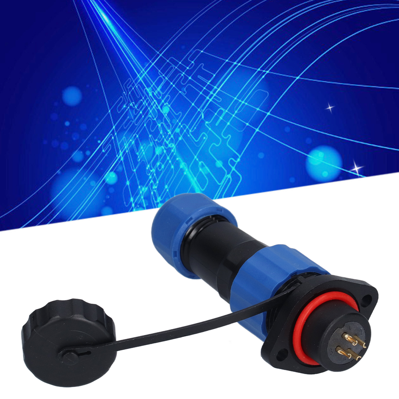 Sp16 Flansch-wasserdichtstecker Für Die Luftfahrt, Ip68 Stecker/buchse, 4-poliger Flansch-wasserdichtstecker