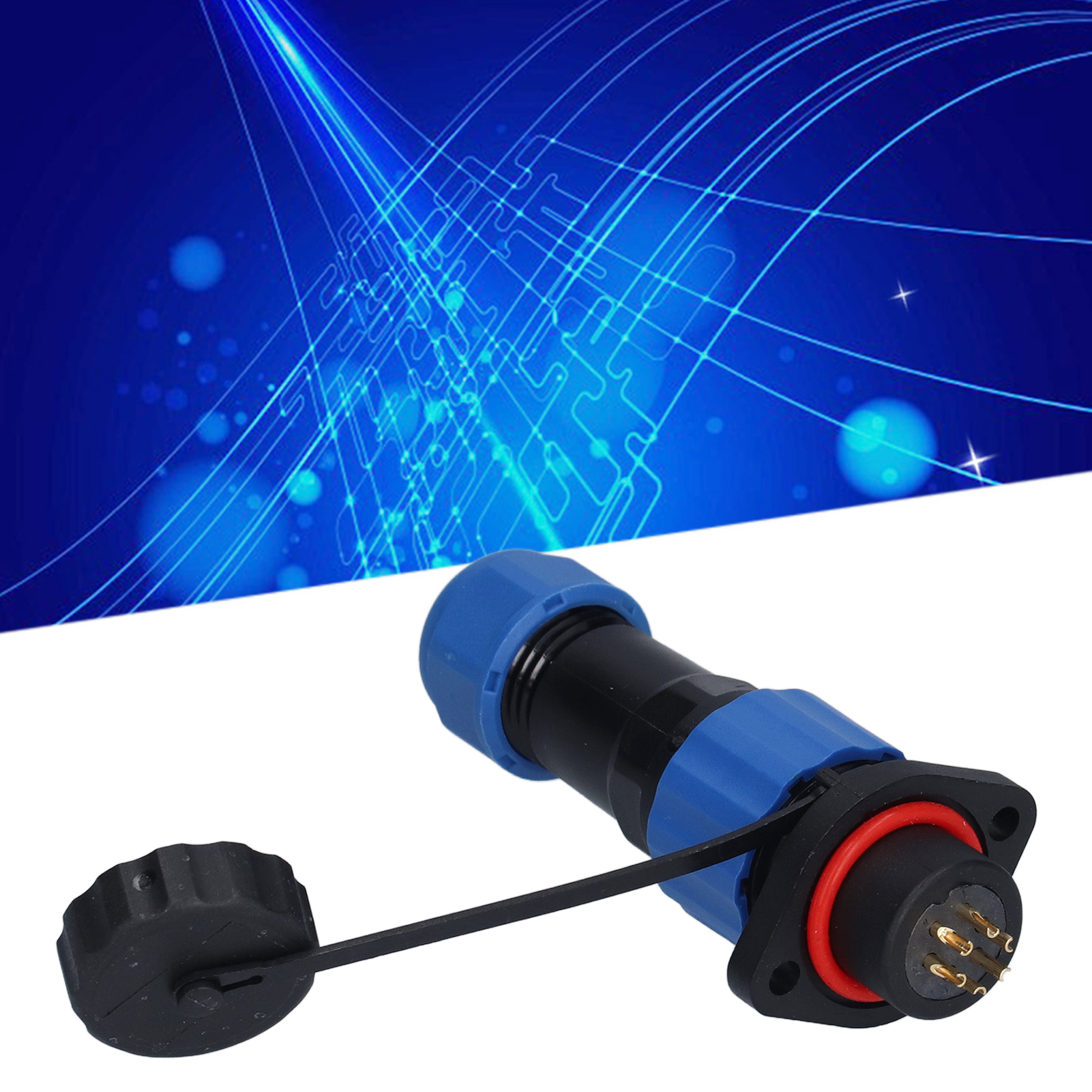 Sp16 Flansch-wasserdichtstecker Für Die Luftfahrt, Ip68 Stecker/buchse, 6-poliger Wasserdichter Flanschstecker