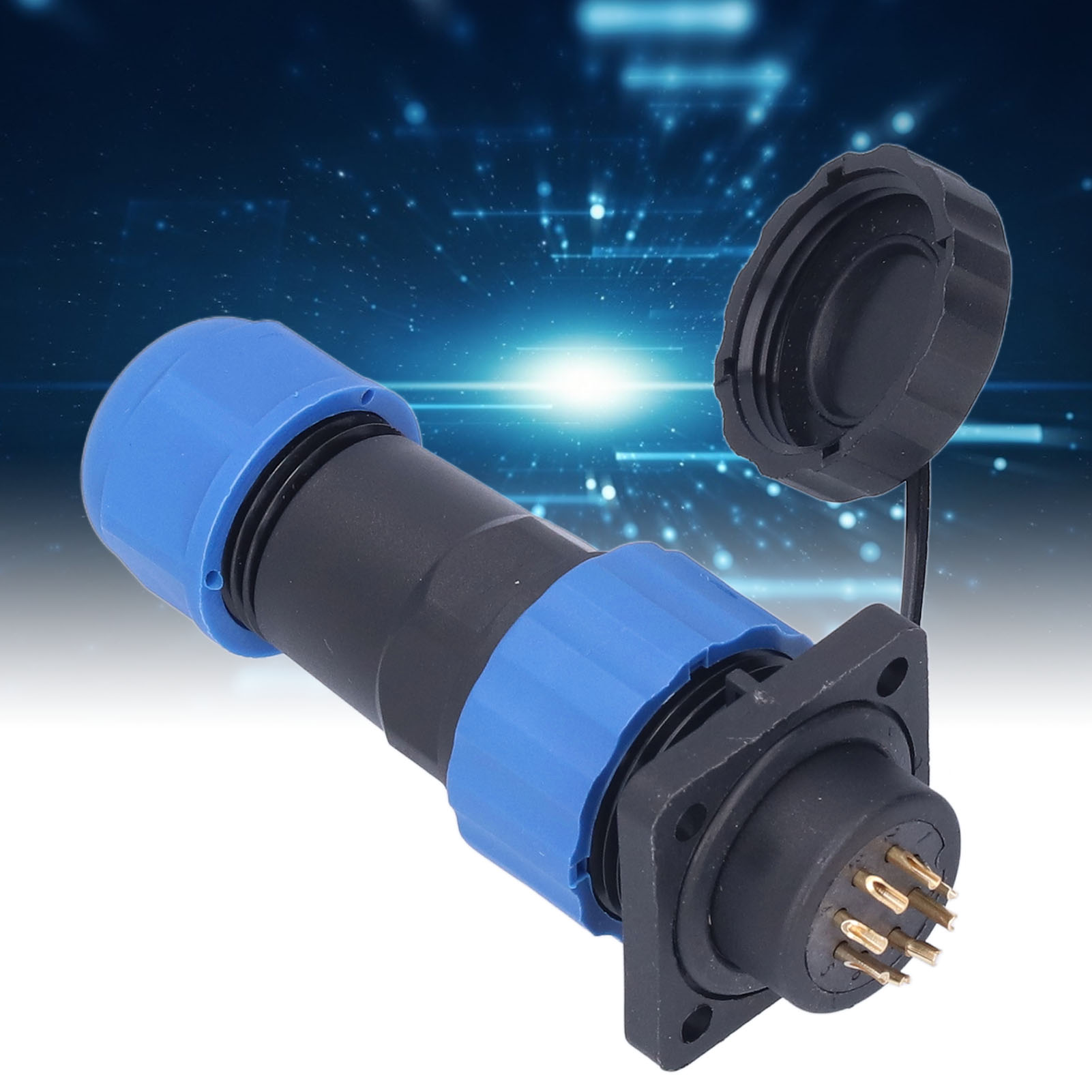 Wasserdichter Vierpoliger Sp20-luftfahrtstecker Und -buchse (ip68), Quadratische Mehradrige Lötanschlüsse (männlich Und Weiblich), 250 V, 8 Adern