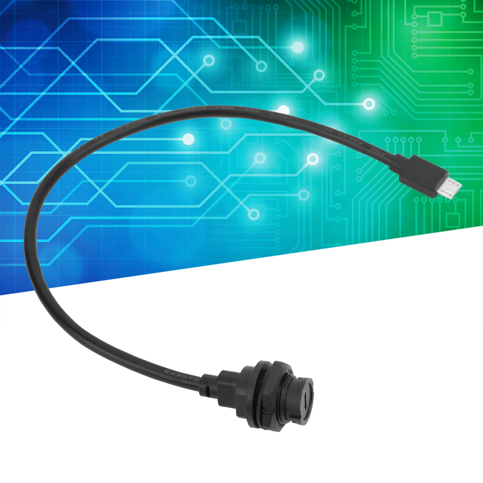 Wasserdichter Usb-anschluss E10mc-bf-f/mc-am, Micro-usb-buchse/stecker Mit Rückseitigem Anschluss Für Kabel, 0,3 M Länge