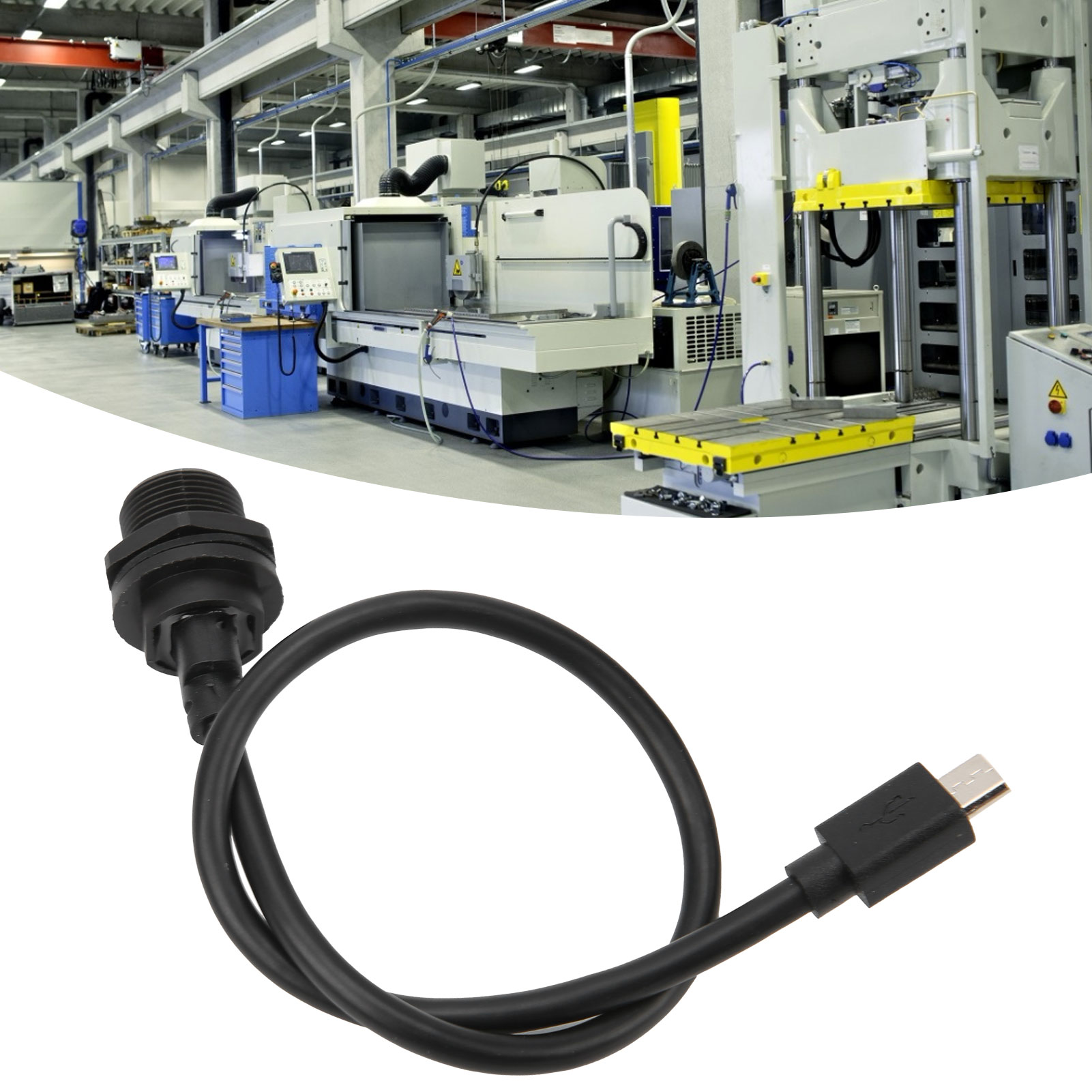 Wasserdichter Usb-anschluss E10mc-tf-f/mc-am, Micro-usb-buchse/stecker Mit Platine Und Rückseitigem Stecker, 1 M Kabel.