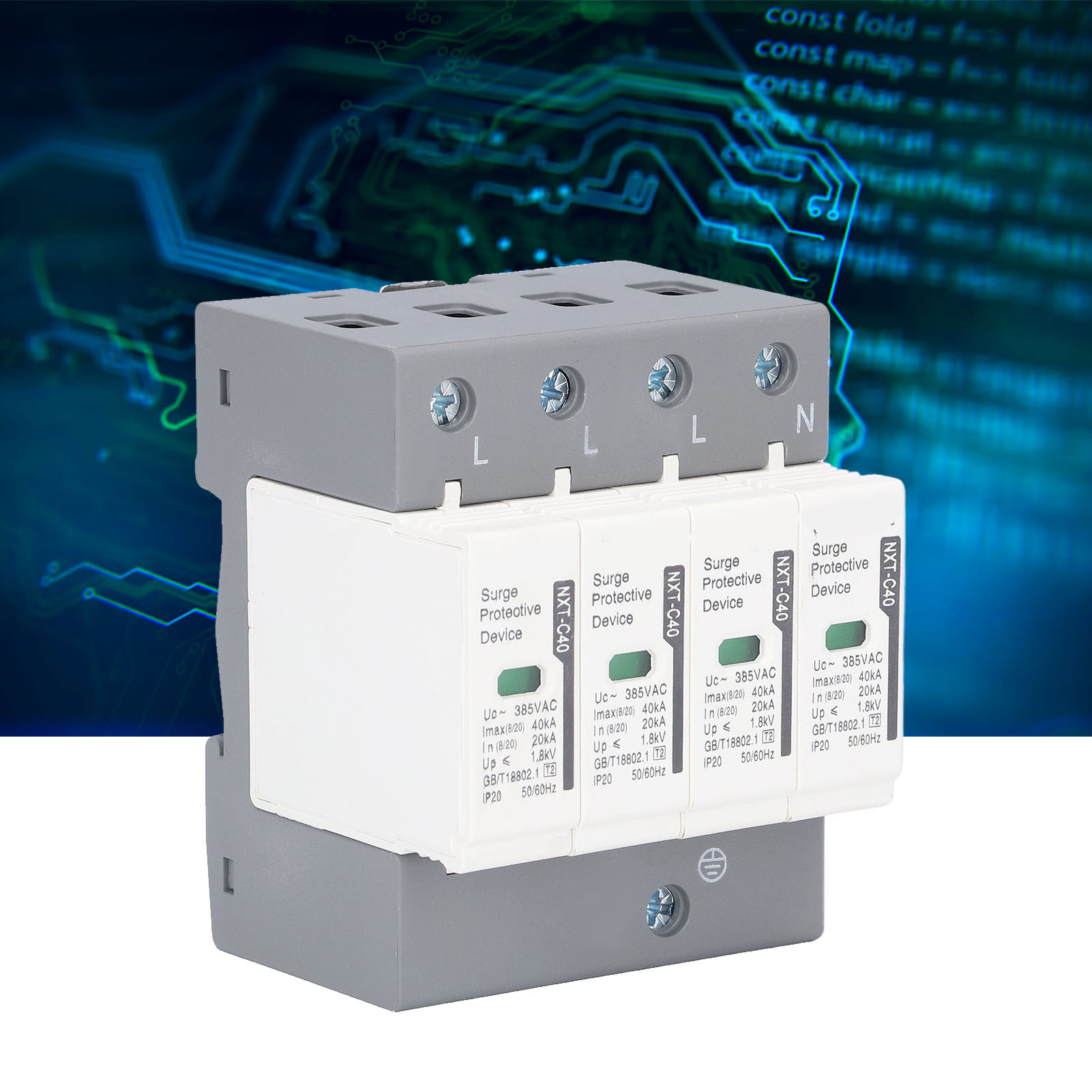 Ntx-c40 Überspannungsschutzgerät, Überspannungsschutzgerät Für Den Hausgebrauch Mit Niedriger Spannung, 4p 40ka 230/400v.