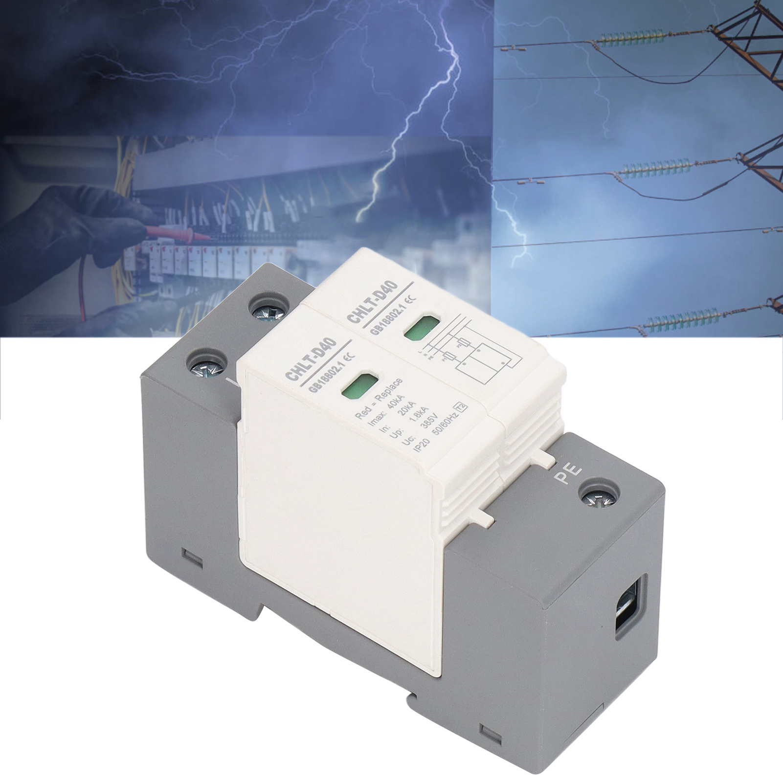 Chlt-d40 385v Ac 20-40ka/2p Überspannungsschutz