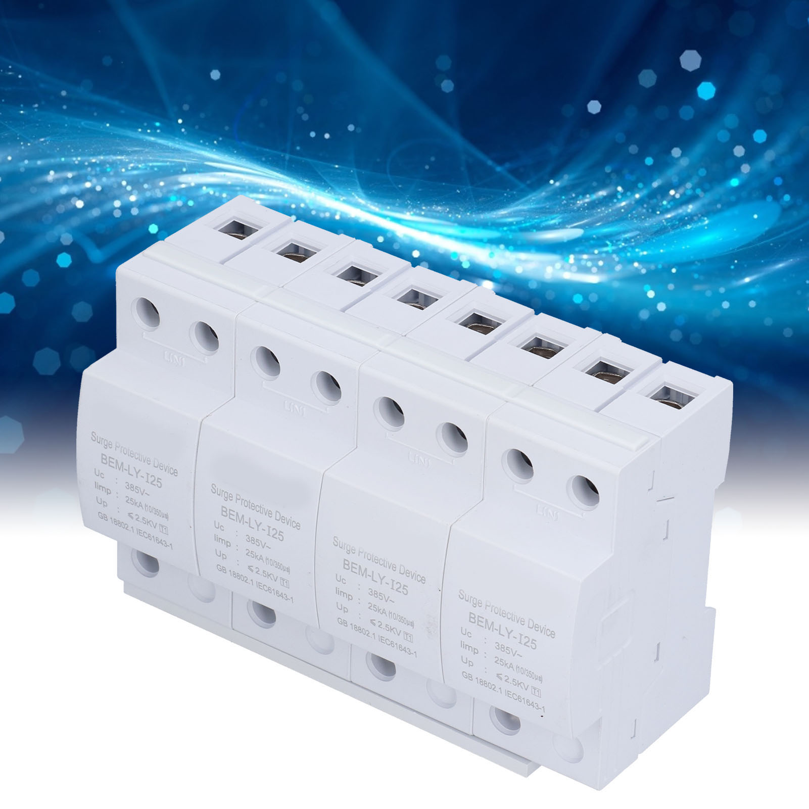 Berm® Bem-lyi25 4p25ka Überspannungsableiter, Klasse 1, Blitzschutz, 220 V/385 V