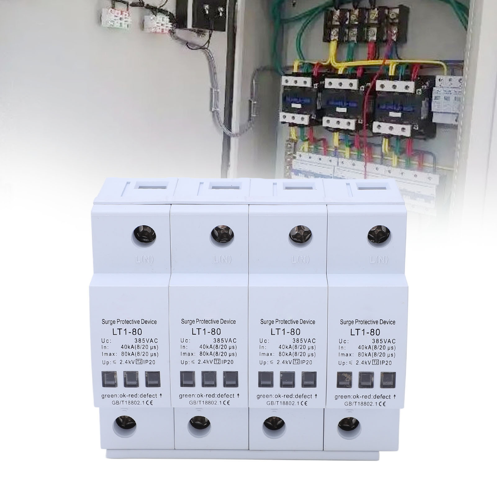 385 V Ac-überspannungsschutz Lt1-80/4p, Sidell-modell 40-80ka