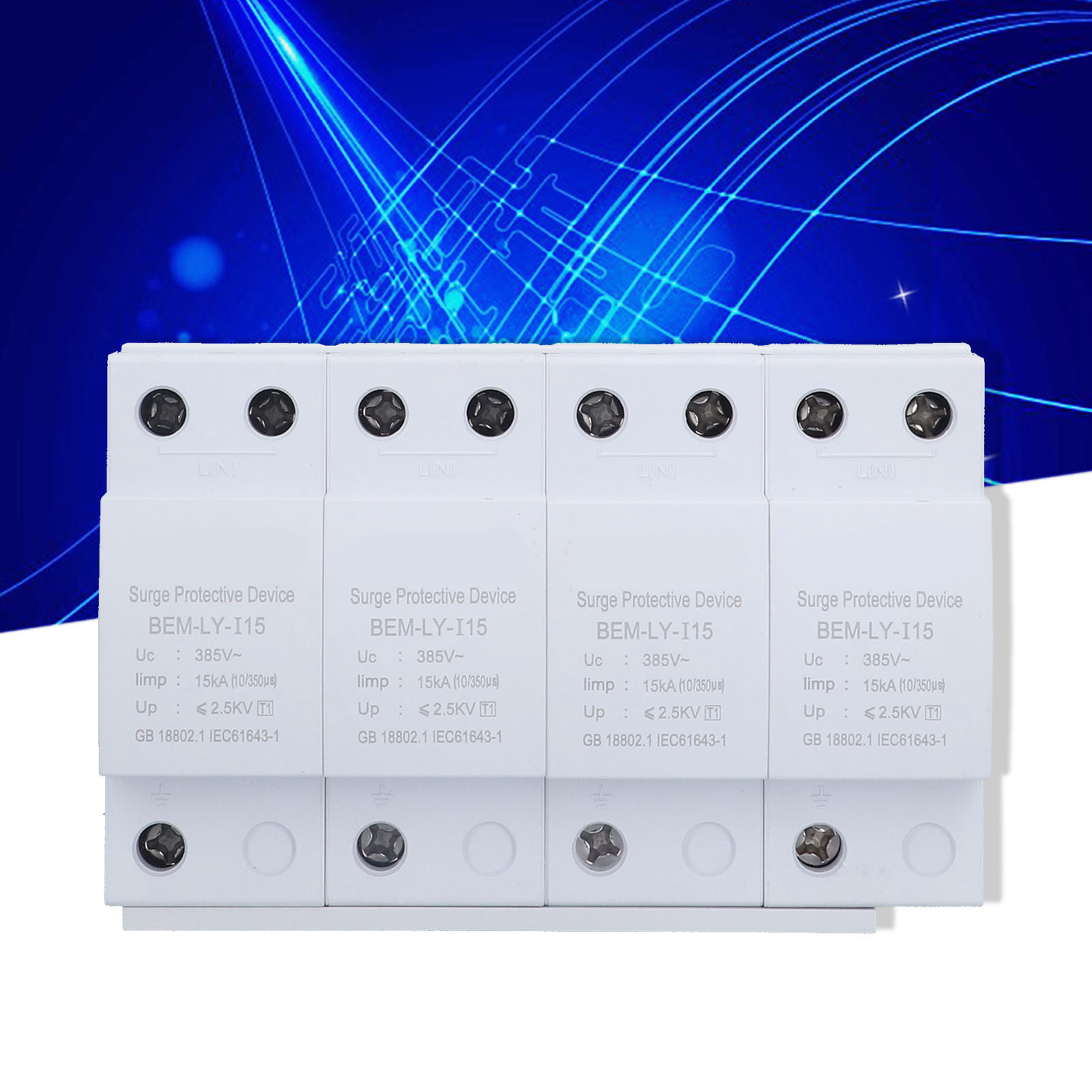 Berm® Bem-lyi15 4p15ka Überspannungsableiter, Klasse 1, Blitzschutz, 220 V/385 V