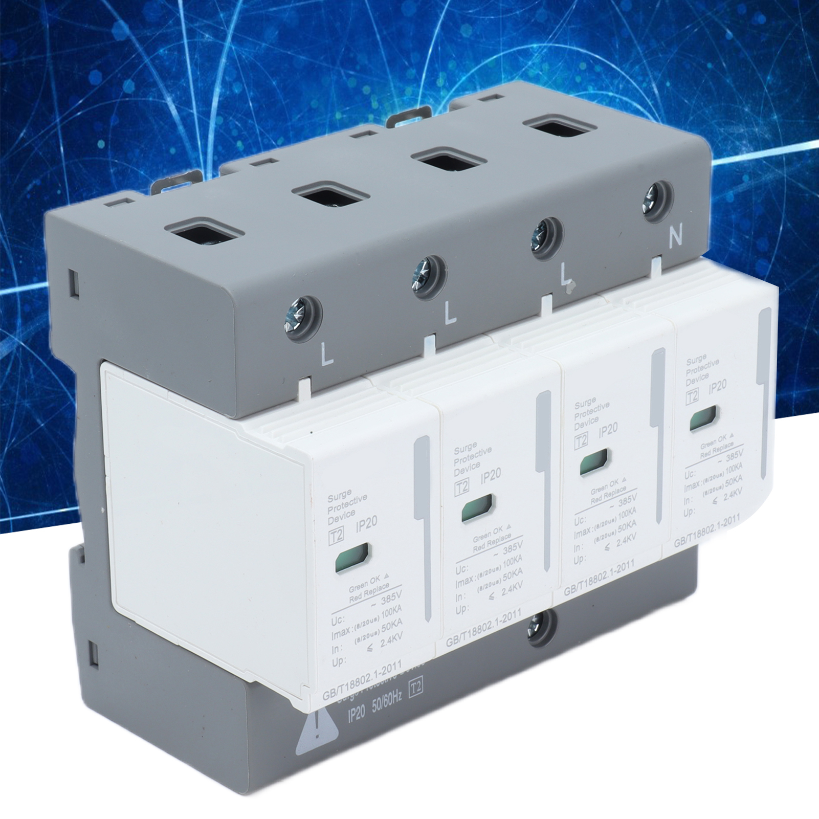 Berm® Bem-ly100 4p100ka Spd Überspannungsableiter, Sekundärer Überspannungsableiter 220 V/380 V
