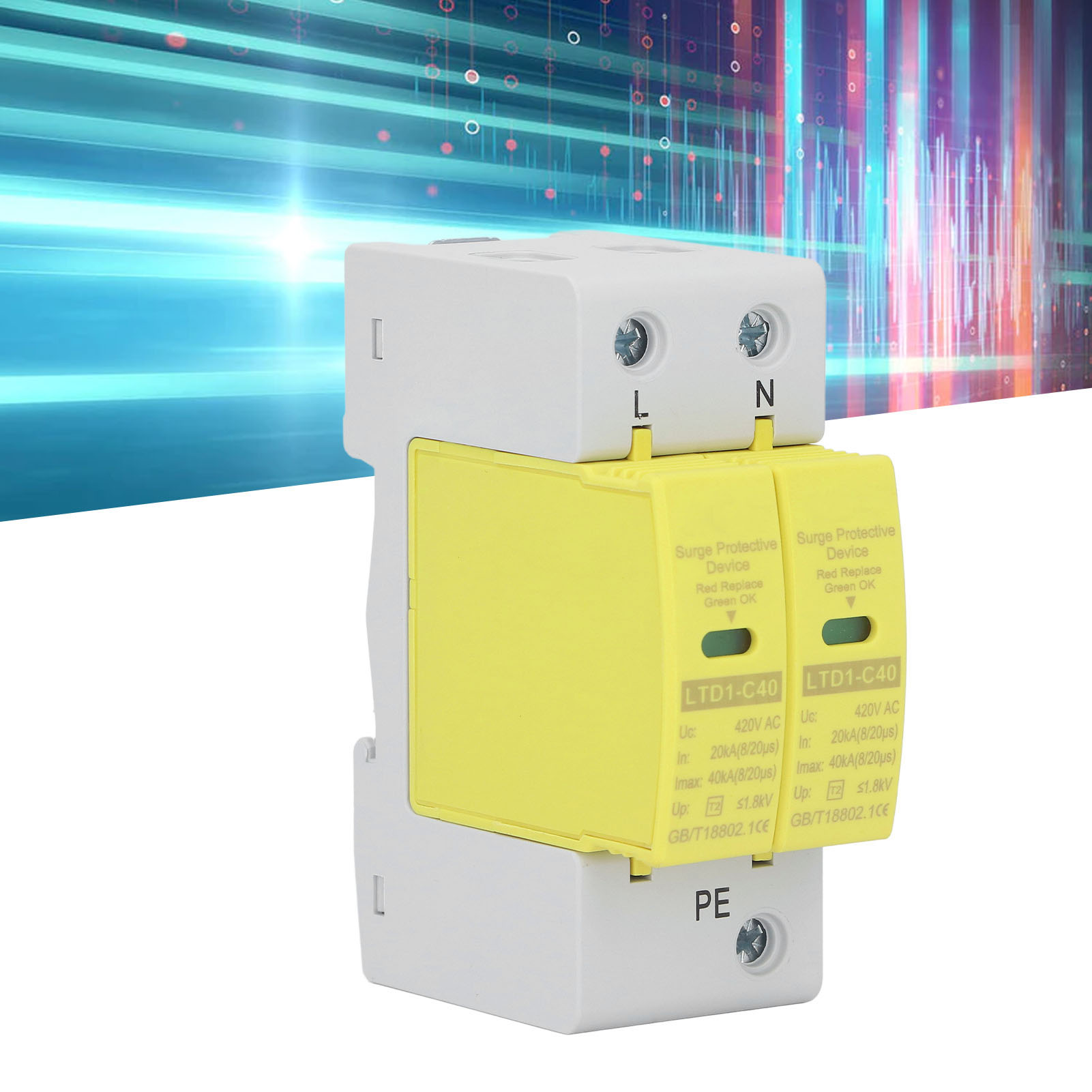Ltd1-c40 Ac420v 20ka-40ka/2p Überspannungsschutz