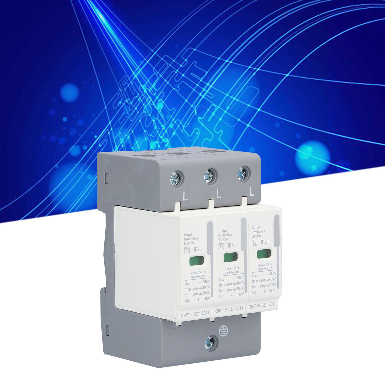 Berm® Bem-ly40 3p40ka Überspannungsschutzgerät Spd, Sekundärer Überspannungsschutz 220 V/380 V