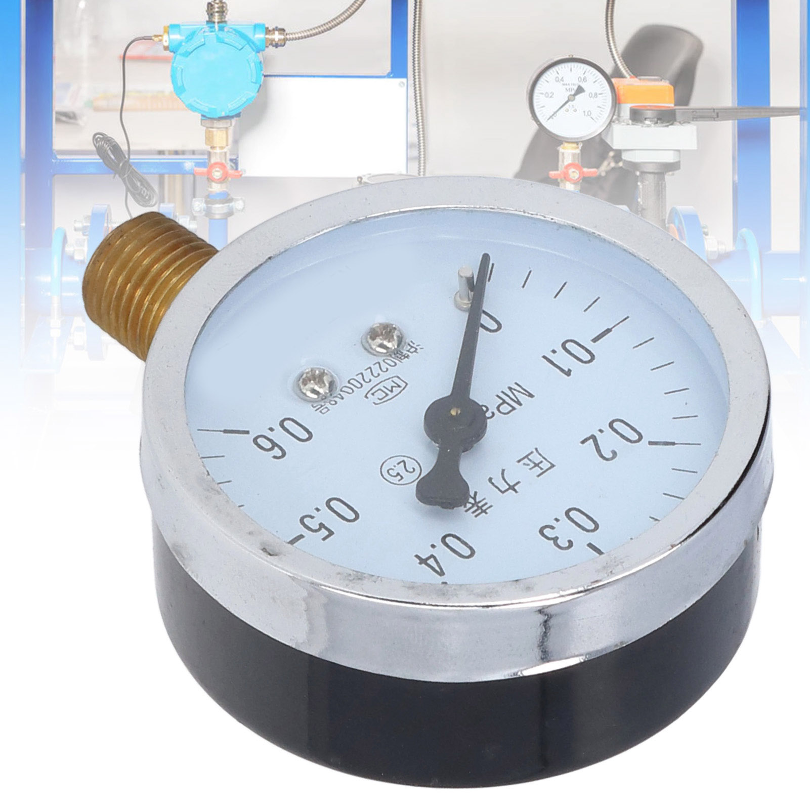 Manometer Für Luftkompressoren, 1/4" Npt, Anschluss Unten, 00,6 Mpa, Geeignet Für Den Hausgebrauch, Einschließlich Fußbodenheizung, Brandschutz Und Fließendes Wasser.