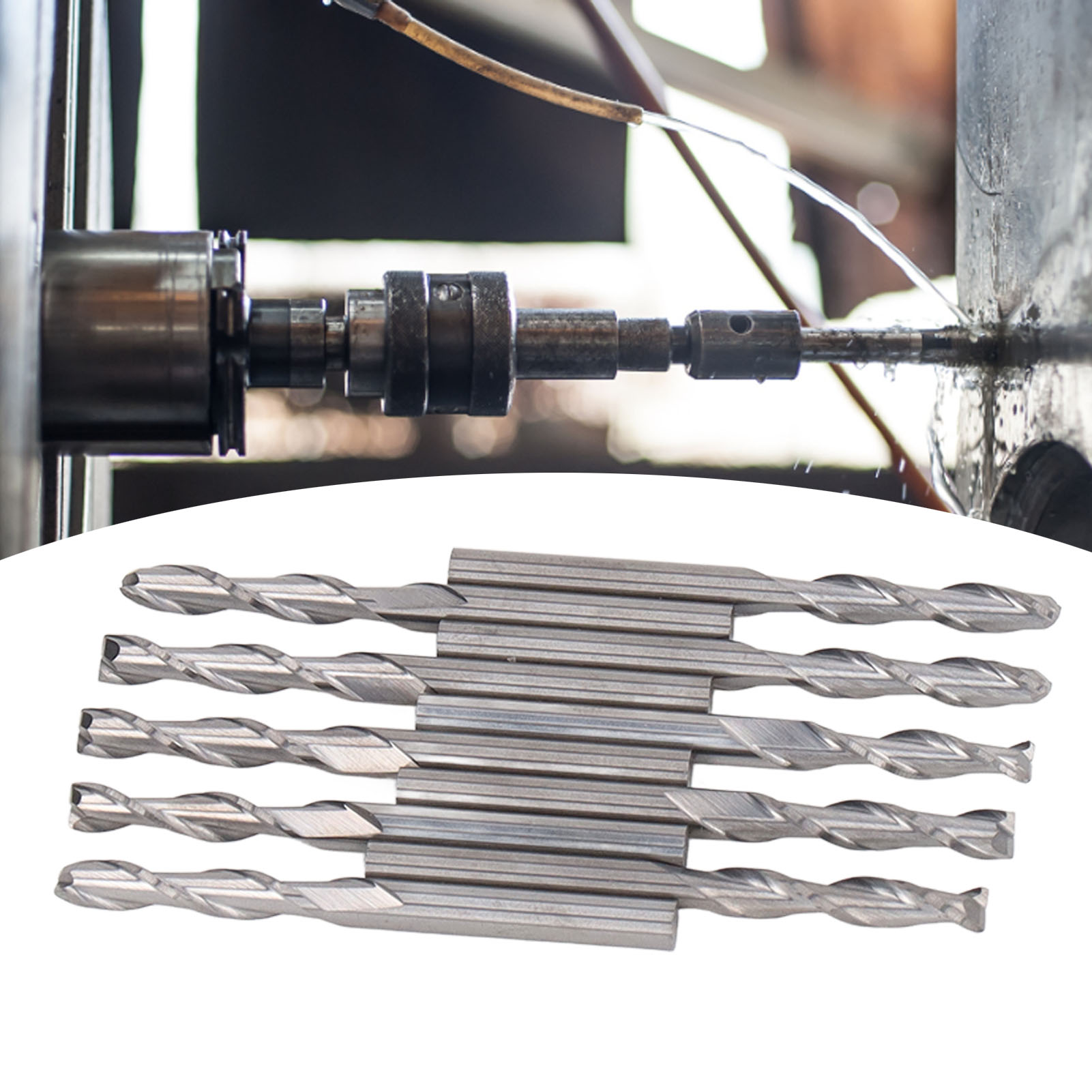 Set Mit 10 1/8-zoll-flachfräsern