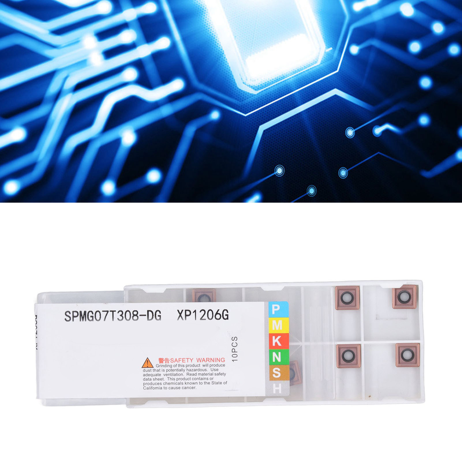 10 Cnc-schneidwerkzeuge, Dreheinsätze, Bronzefarbene Hartmetallbeschichtung Spmg07t308-dg