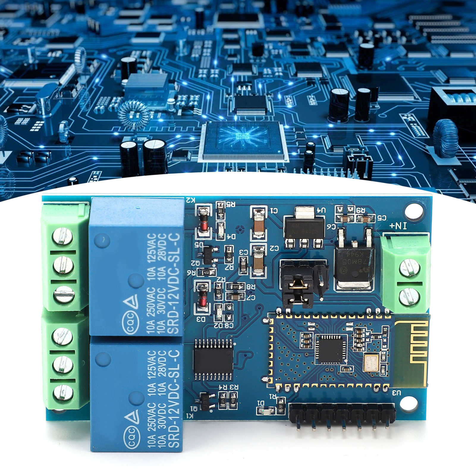 Zweikanaliges 12v-bluetooth-relais Für Smart-home-iot Mit Android-mobil-app Und Fernbedienung