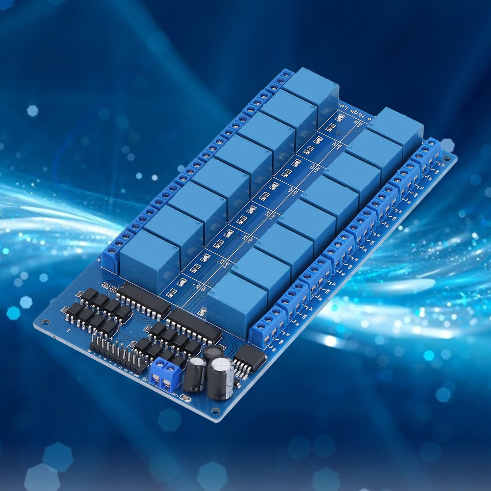 Bestep 16-kanal-relaismodul Mit Optokopplerschutz, Lm2596-stromversorgung, High-level-triggerung, 5 V.