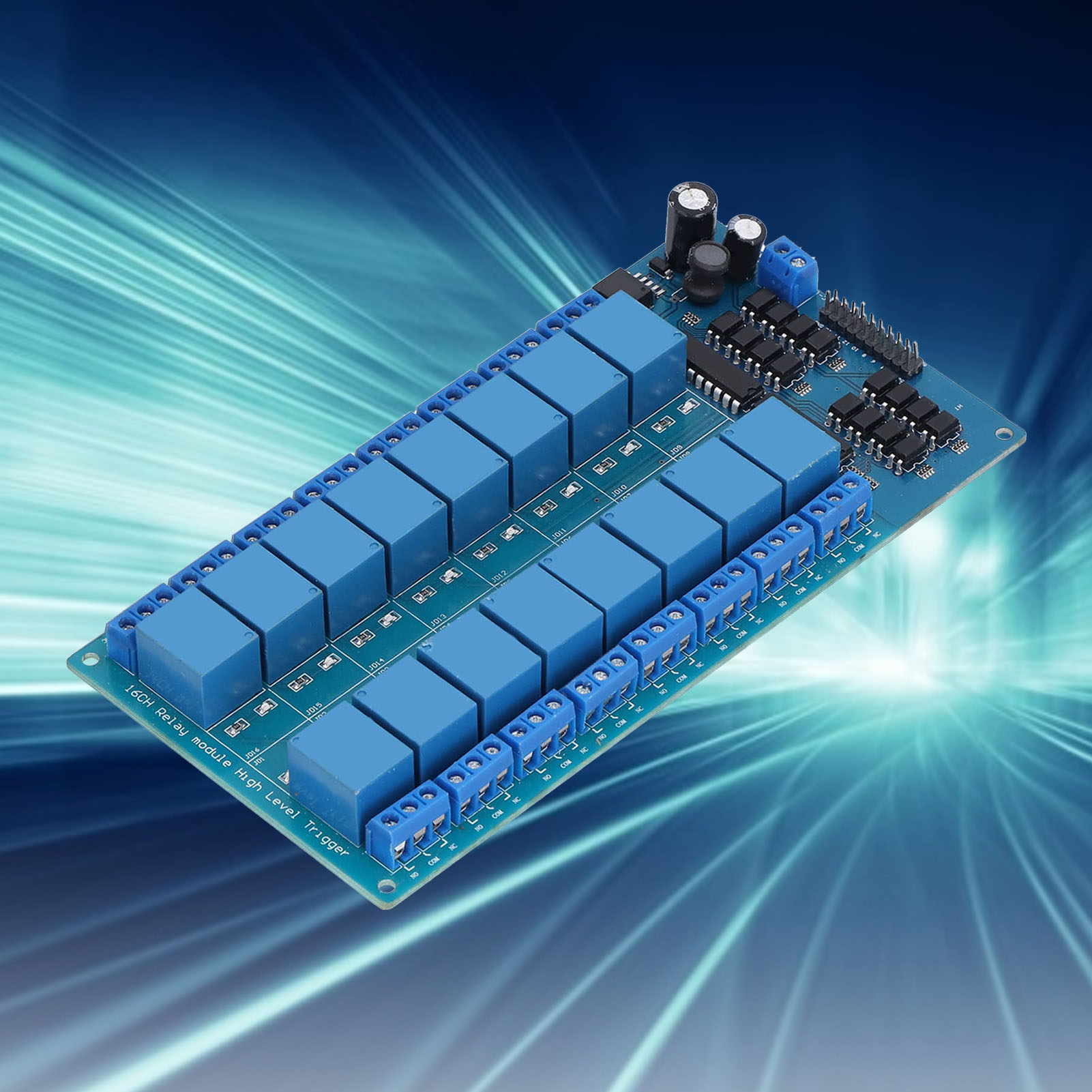 Bestep 16-kanal-relaismodul Mit Optokopplerschutz, Lm2596-stromversorgung, High-level-triggerung, 24 V.