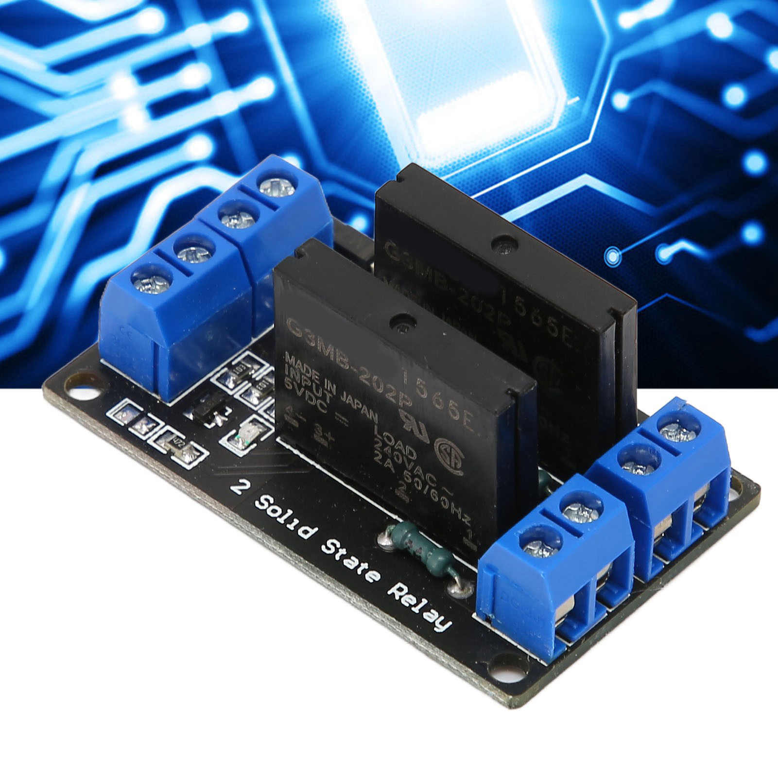 2-kanal-5v-halbleiterrelaismodul Mit Sicherung, 240v 2a Halbleiterrelais Hy-m284