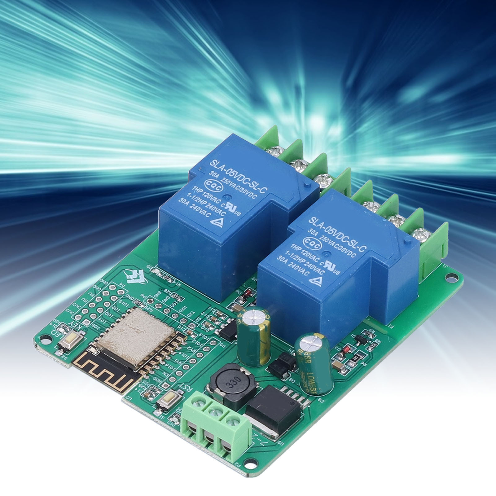 Esp8266 Dual-channel 30a Wi-fi-relaismodul, Betrieben Mit 7-28/5v Dc, Esp-12f Entwicklungsboard