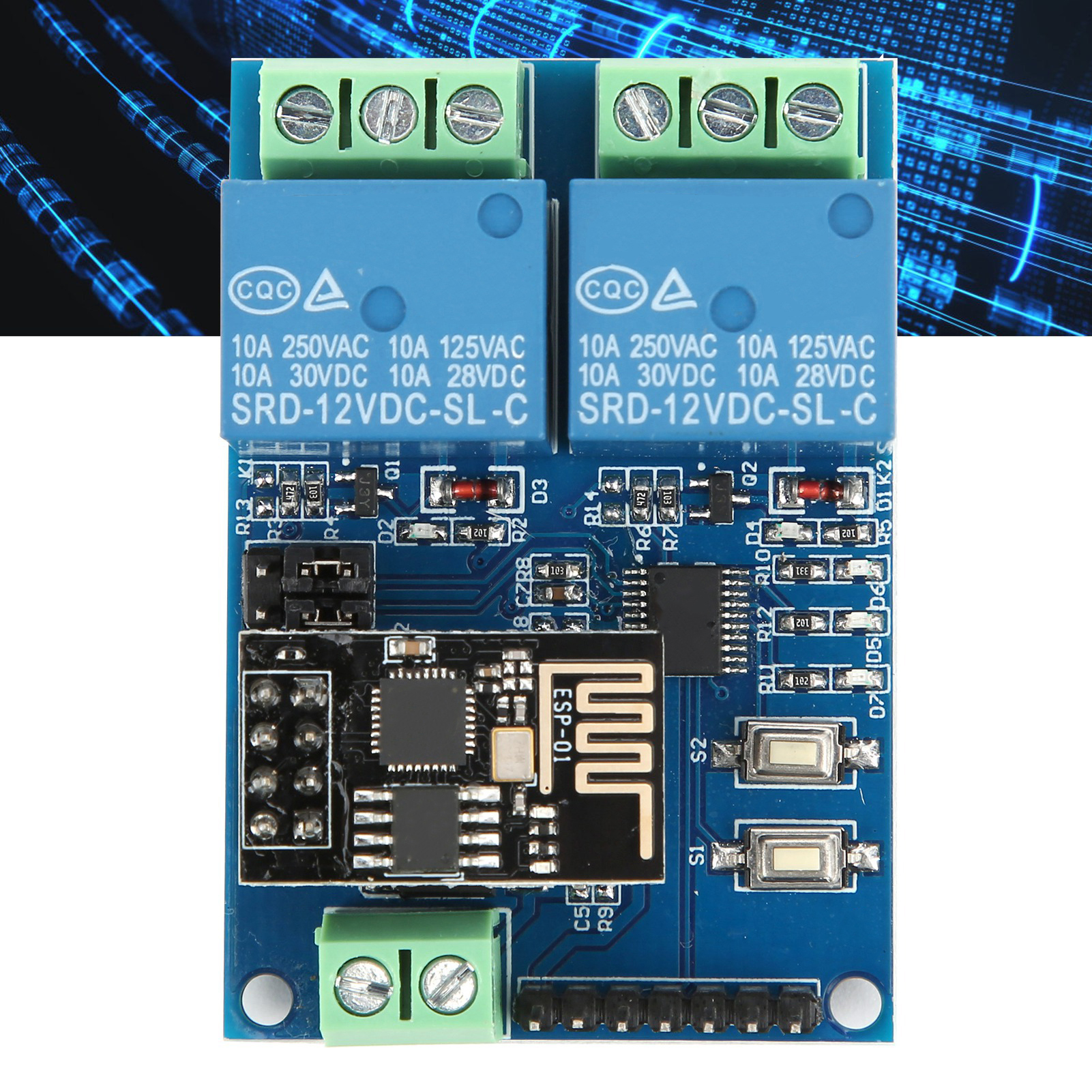 Esp8266 12v Dual-channel-wlan-relais Für Smart Home Iot, Android-mobil-app Und Fernbedienung