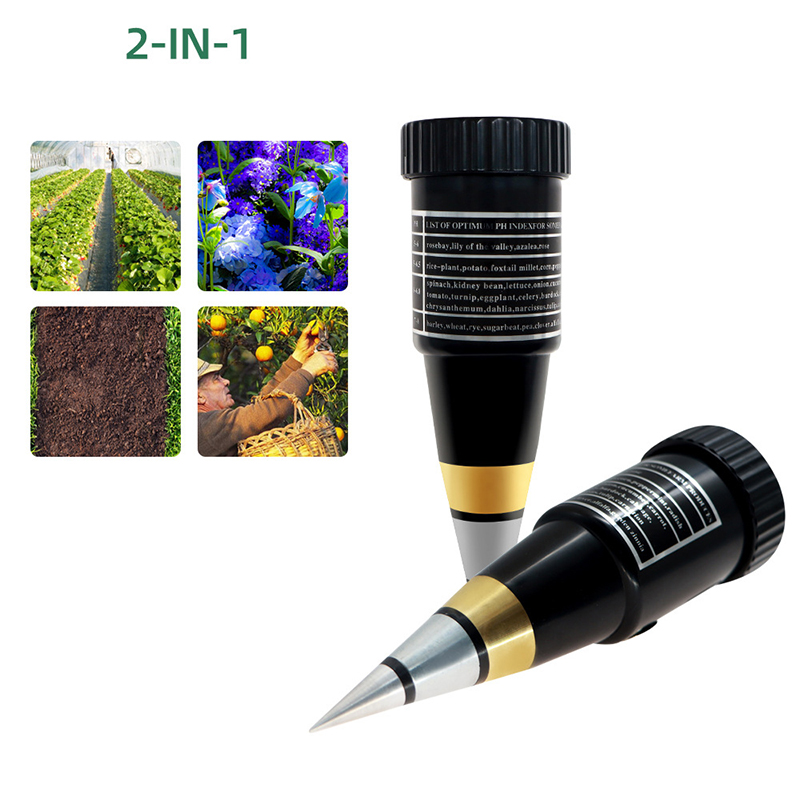 Hochpräzises 2-in-1-bodenmessgerät: Ph-meter, Hygrometer, Leitfähigkeitsmessgerät Für Obst-, Baumschul- Und Blumenerde (kurzmodell)