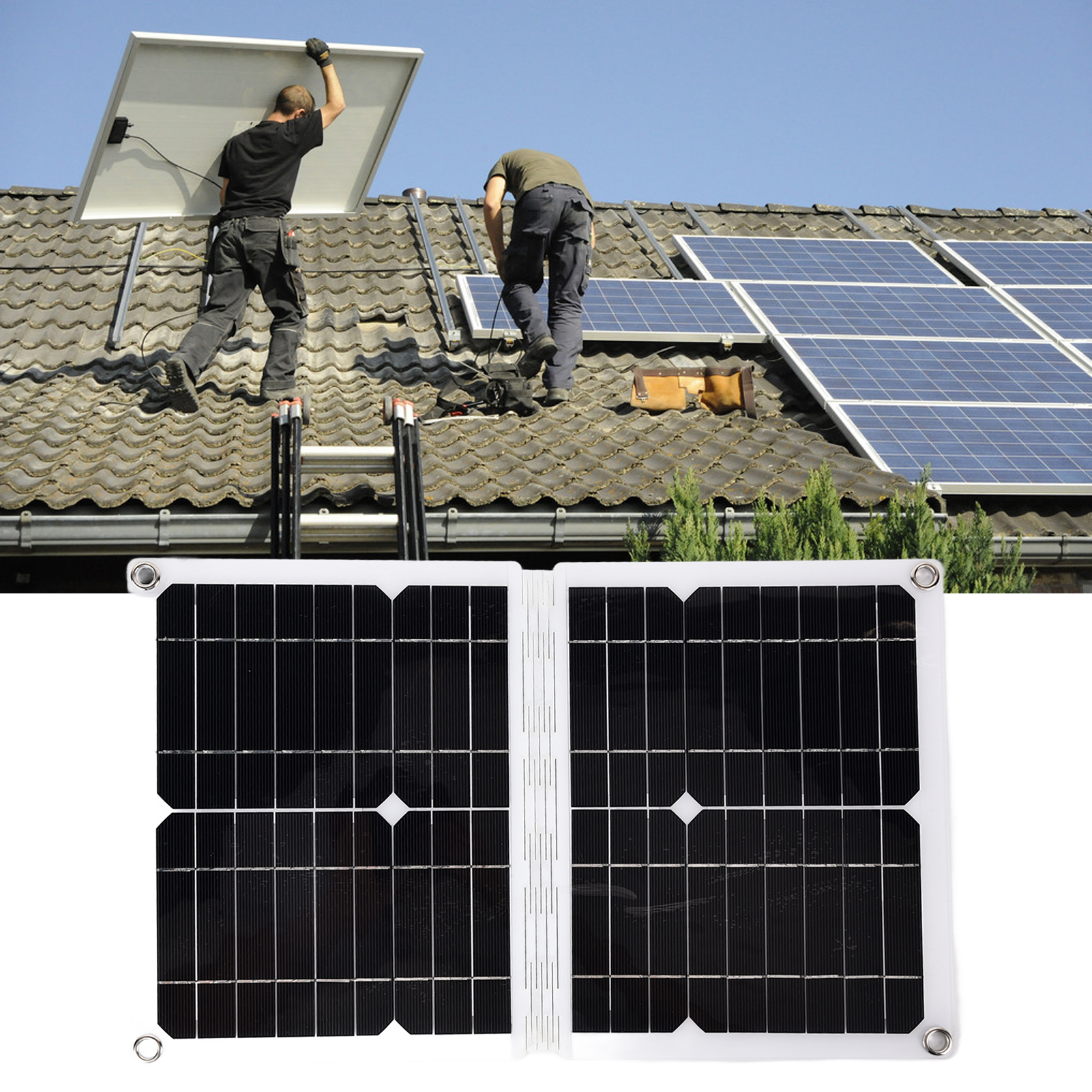 20-w-solarpanel-set, Faltbares 18-v-solarladegerät
