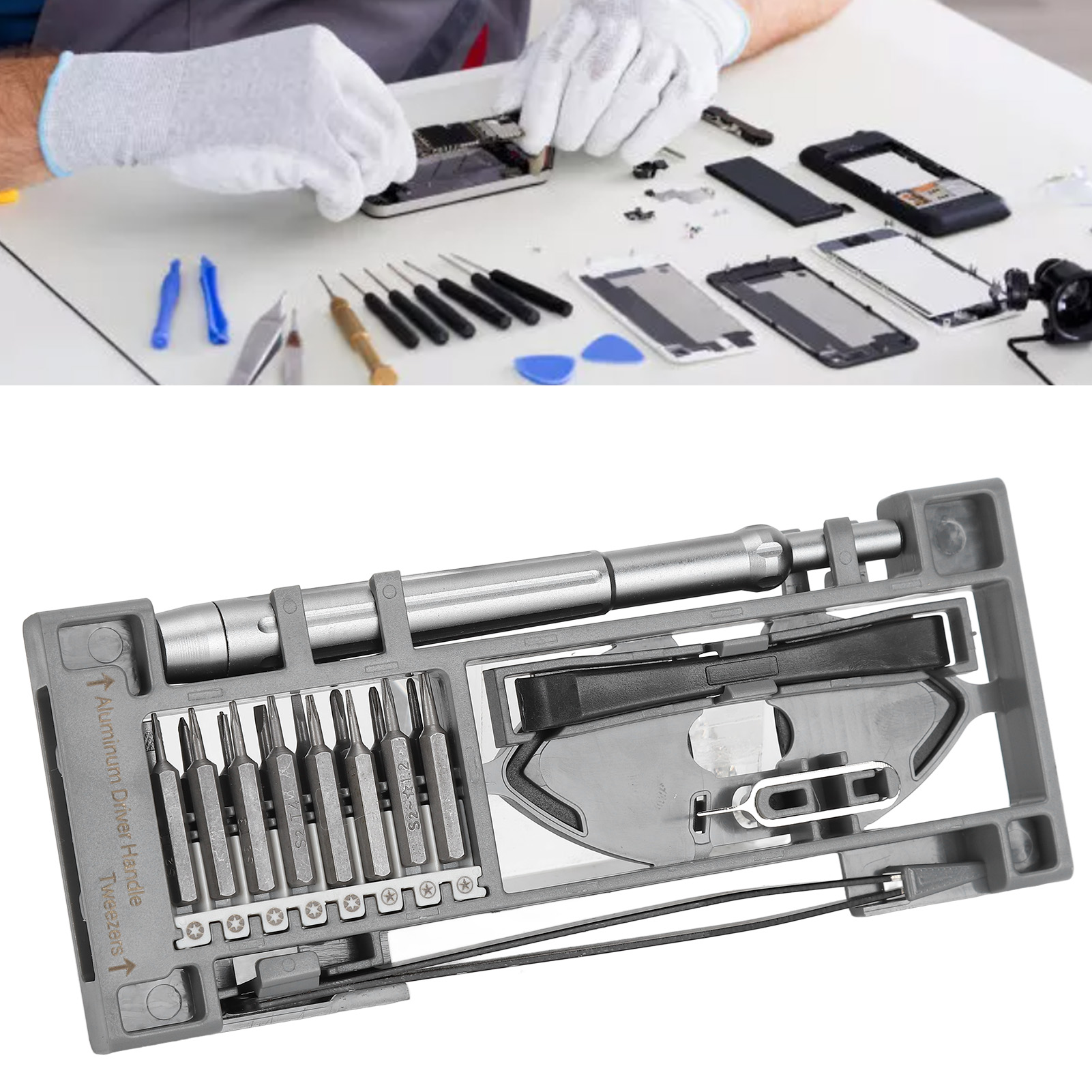 24-in-1 Präzisionswerkzeugset, Magnetischer Schraubendreher, Elektronikreparaturwerkzeug Bst-8934b