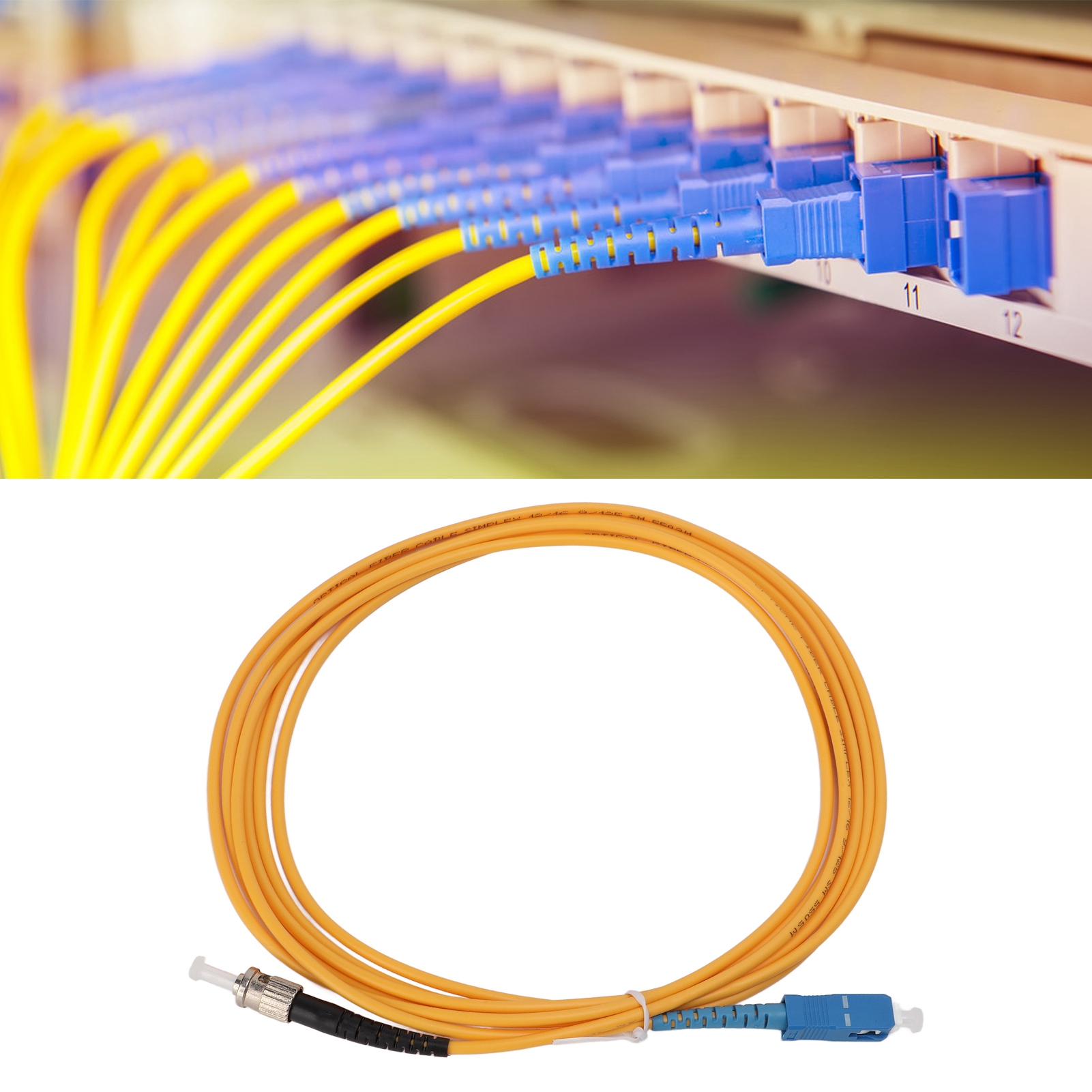 3 Meter Langes, Einadriges, Einmodiges Glasfaser-patchkabel Sc-st-sm-3m, Telekommunikationsqualität.
