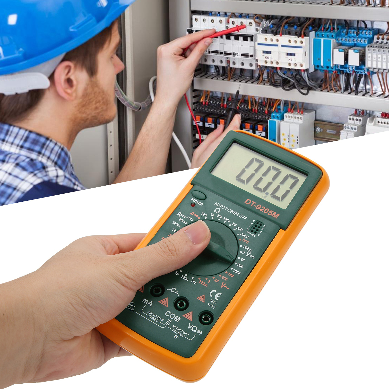 Digitales Multimeter Für Den Heimgebrauch, Kompatibel Mit Mobiltelefonen Und Computern, Mit Digitalanzeige Zur Messung Von Strom Und Spannung. Dt-9205m