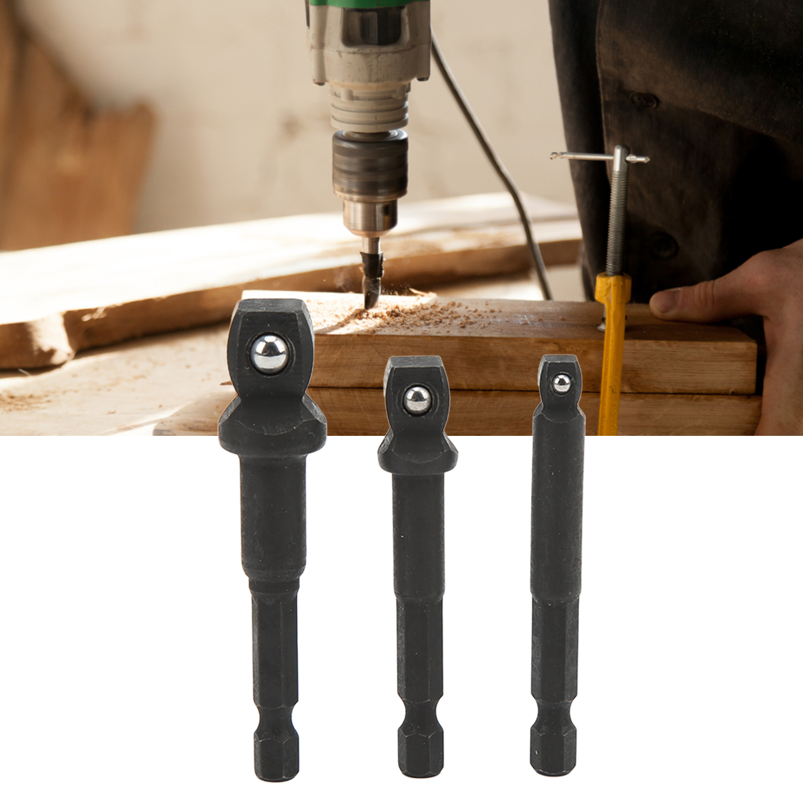 Satz Mit 3 Kugelgelenken In Zollgrößen Von 1/2", 3/8" Und 1/4".