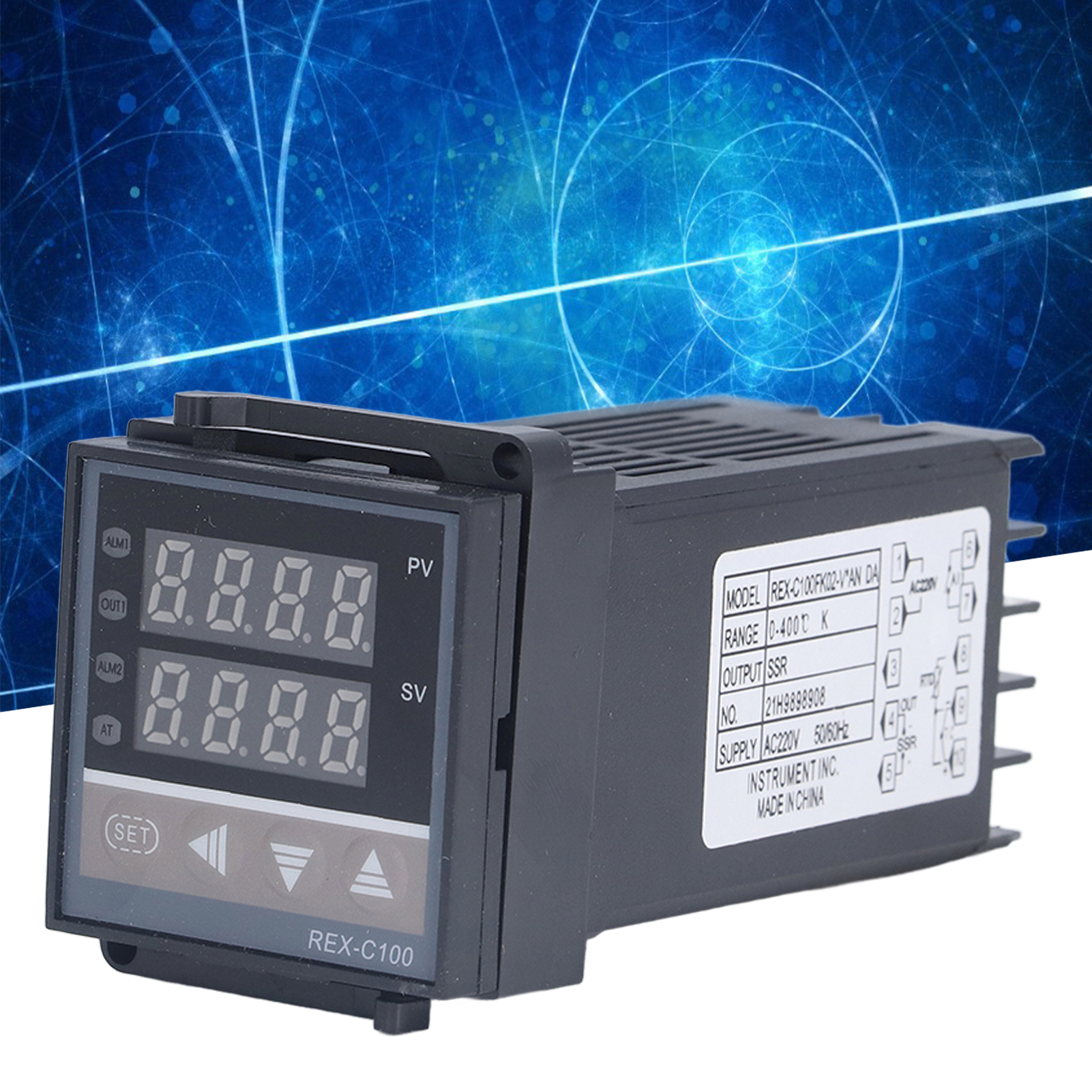 3-teiliges Set: Intelligenter Thermostat Rex-c100 + Halbleiterrelais + Thermoelement-set