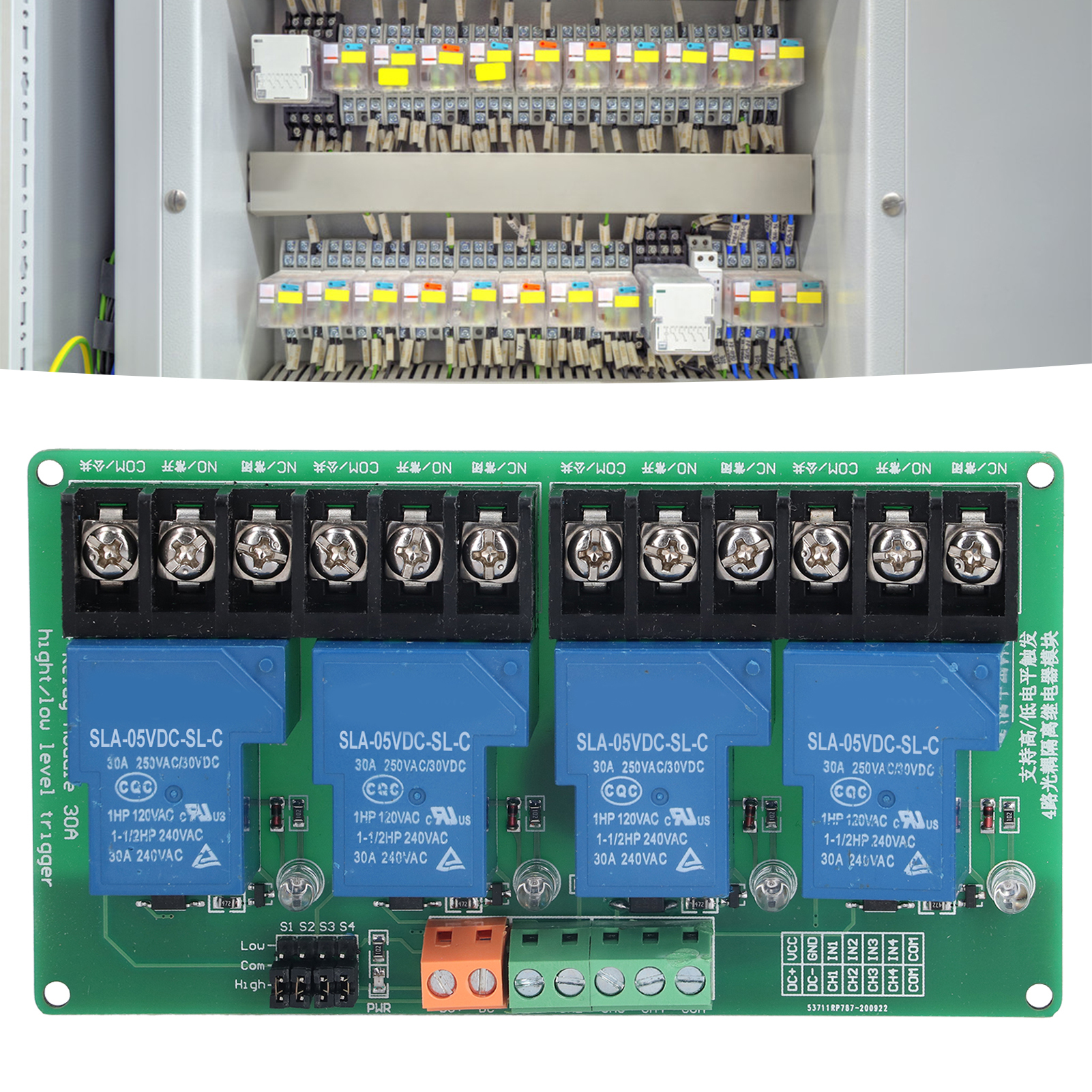 4-kanal-30a-relaismodul Mit Optokoppler-isolation, Unterstützung Hoher Ströme, Unterstützt Hohe Und Niedrige Spannungspegel (5v).