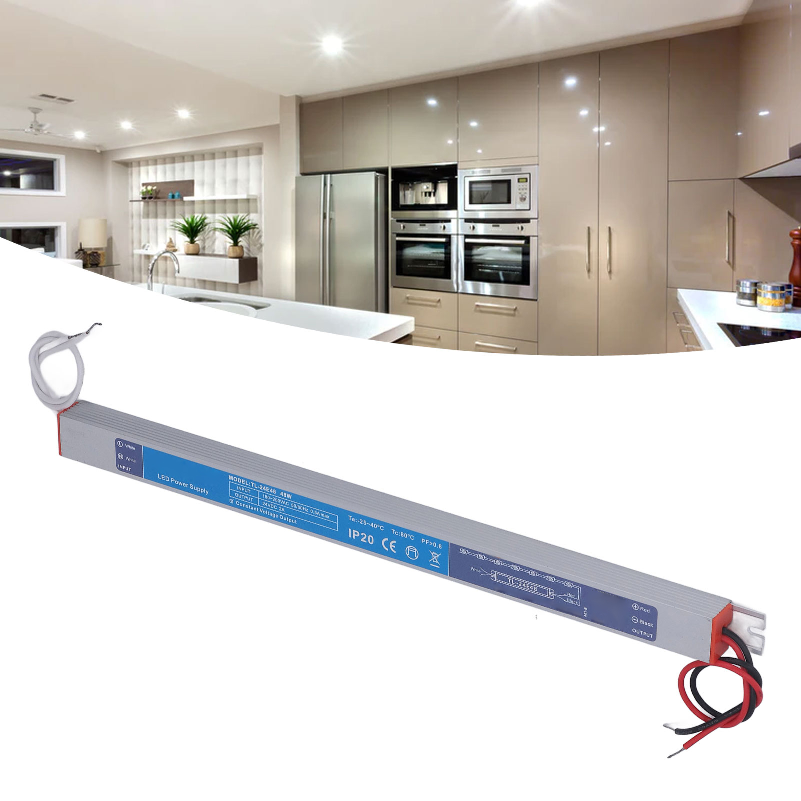 Netzteil Für 48-w-ultradünn-led-streifen, 180–250 V Wechselstromeingang, 24 V