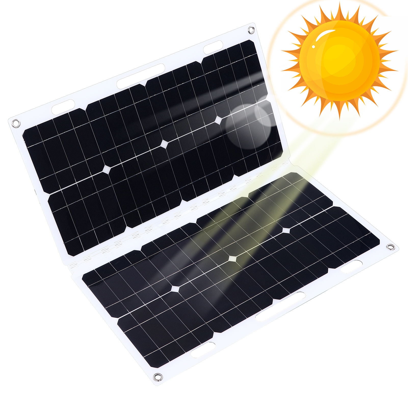 50-w-solarpanel-set, Faltbares 18-v-solarladegerät