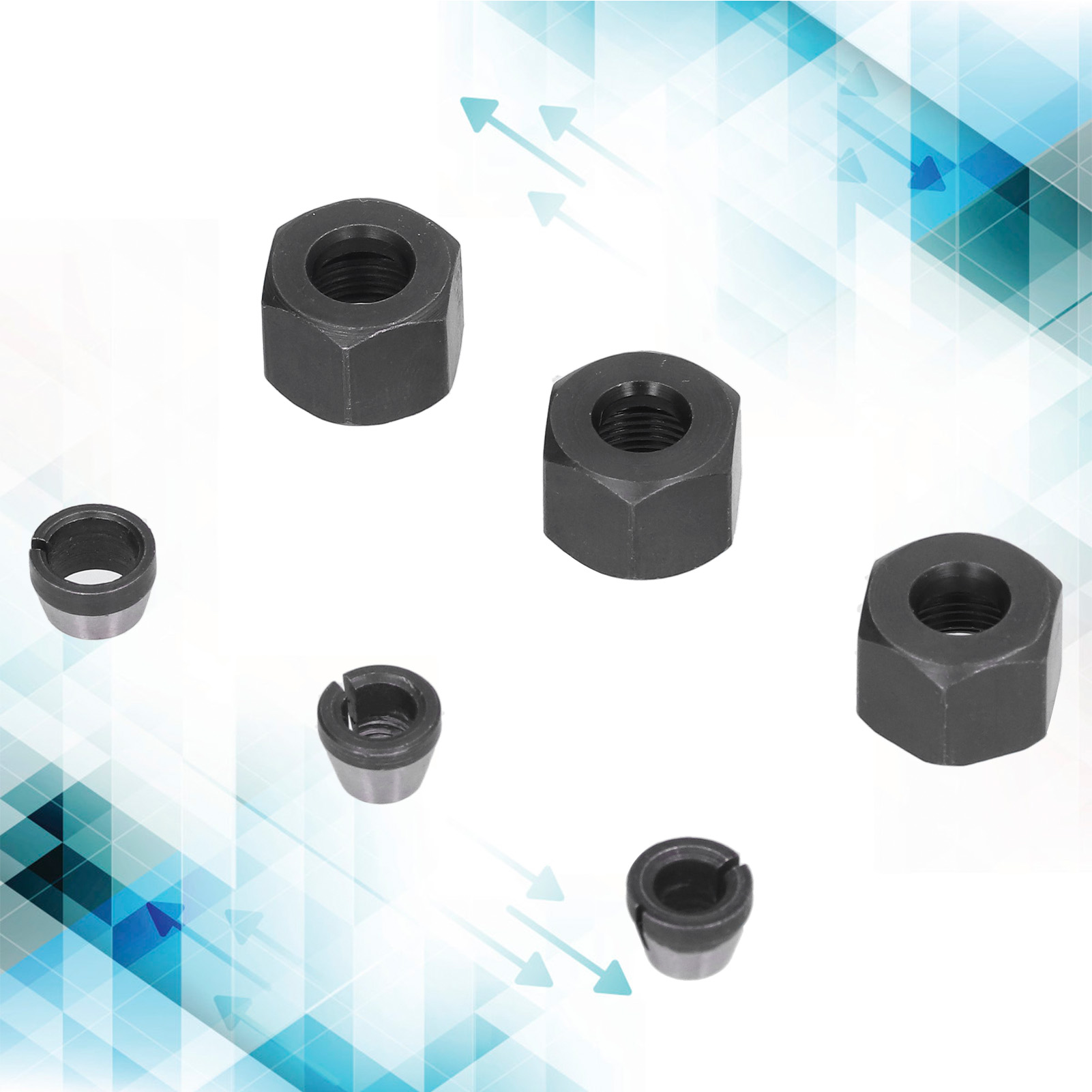 Set Mit 6 Zubehörteilen Und Adaptern Für 6/6,35/8 Mm Trimmerfutter