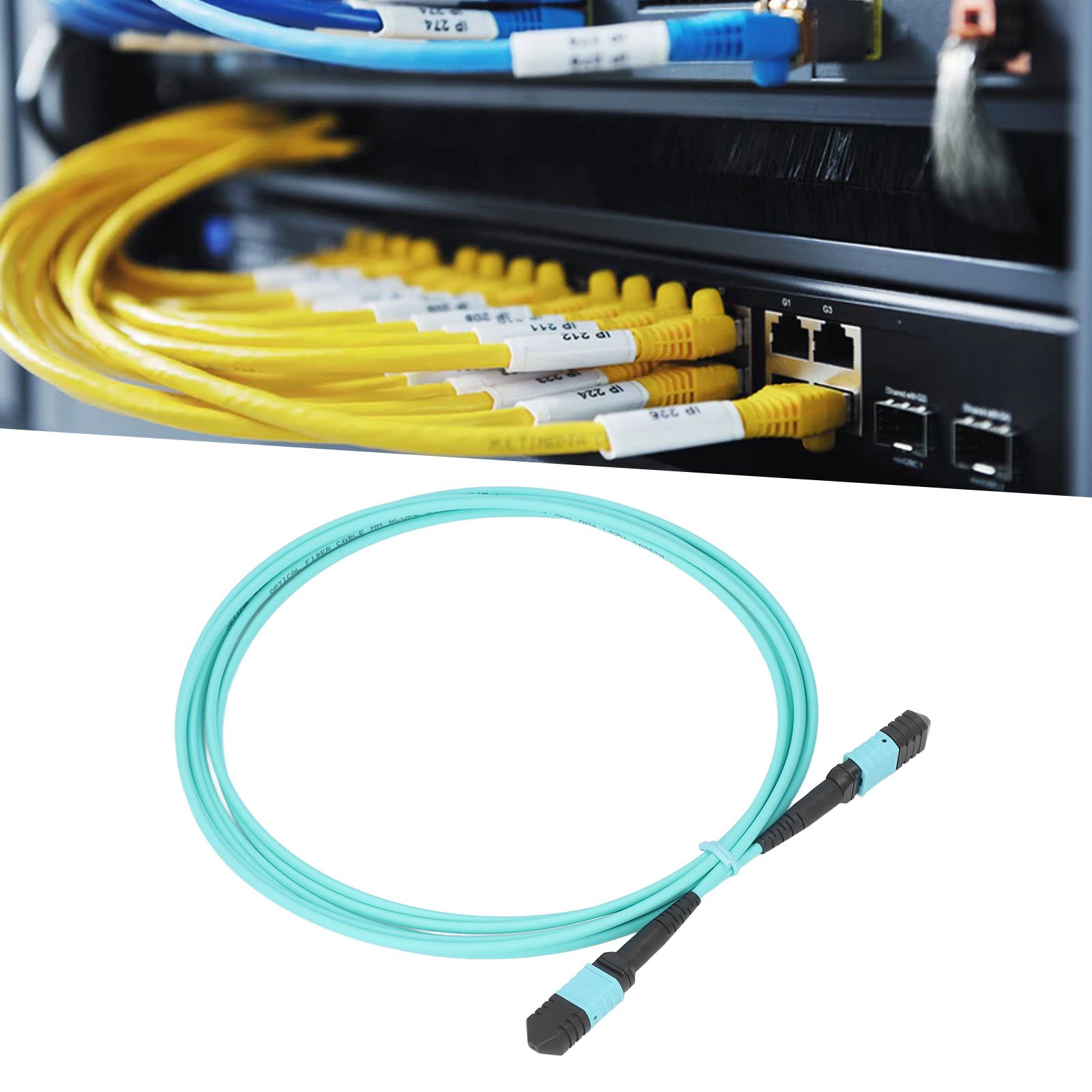 Om3 10 Gigabit 8-adriges Multimode-glasfaser-patchkabel Mpo-mpo