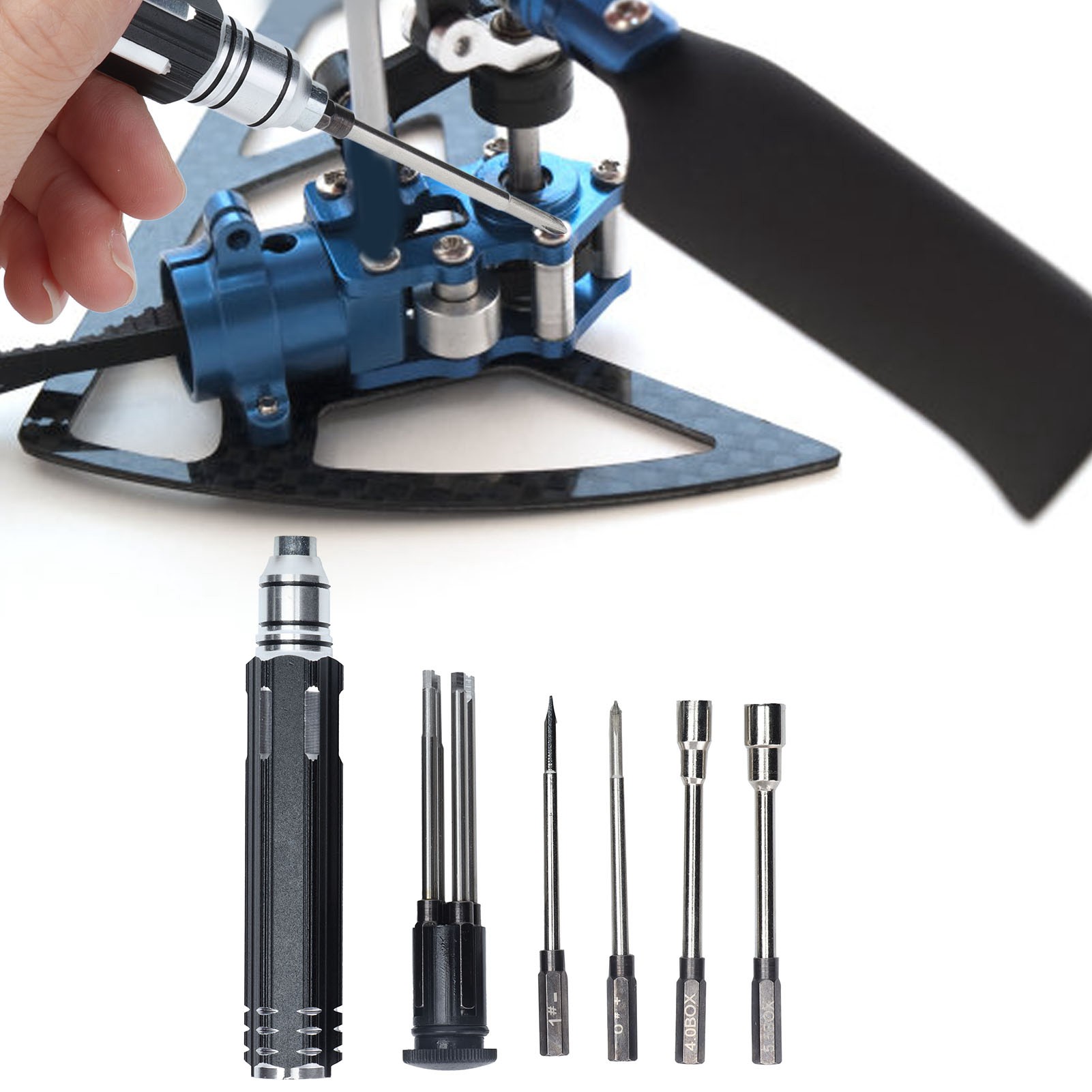 8-in-1-schraubendreher-set Aus Stahl Mit Sechskant-steckschlüssel Für Reparaturen, Geeignet Für Ferngesteuerte Autos, Drohnen Und Flugzeuge.