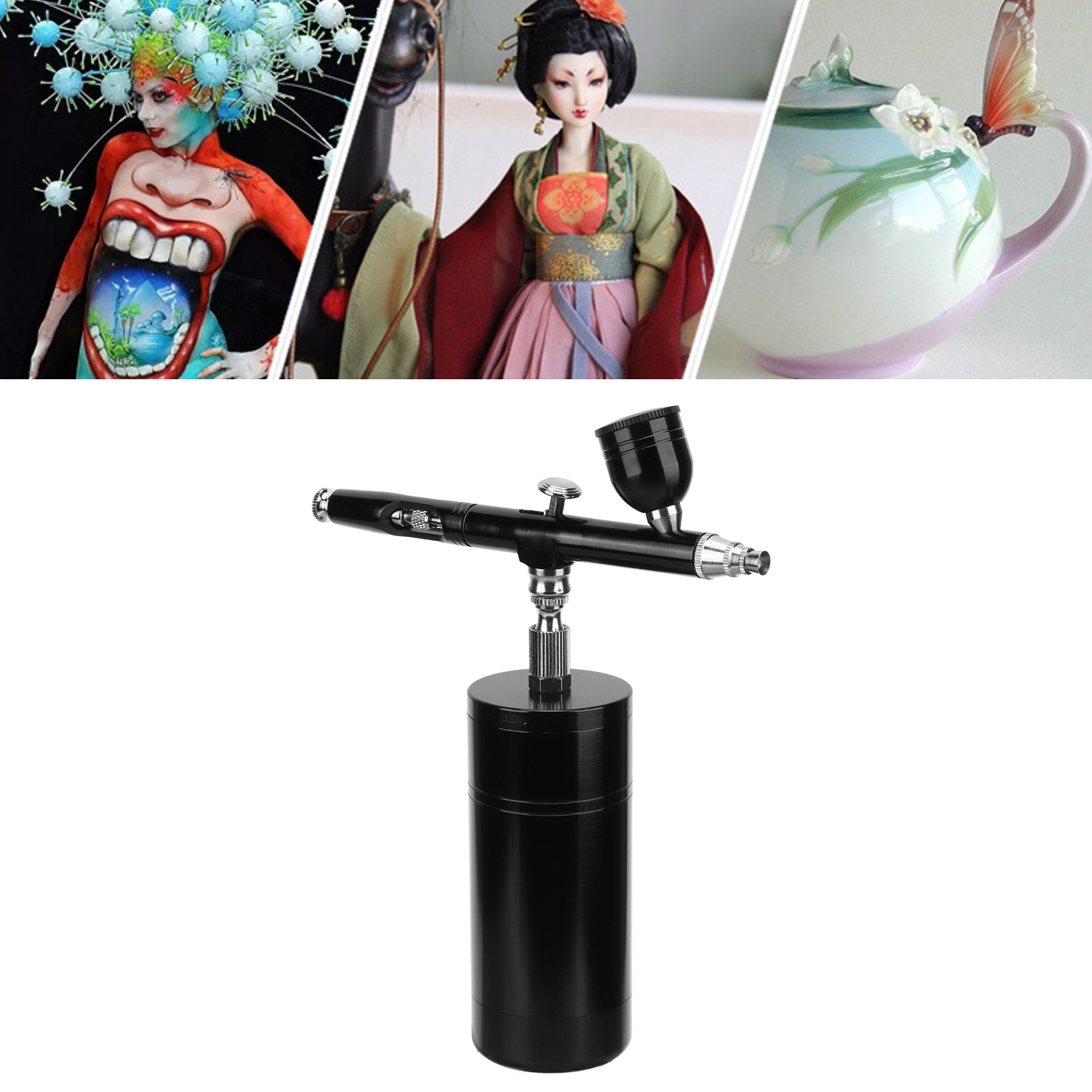 Mini-akku-airbrush-set Für Unterwegs Mit Luftpumpe Zum Bemalen Und Kolorieren Von Modellen.
