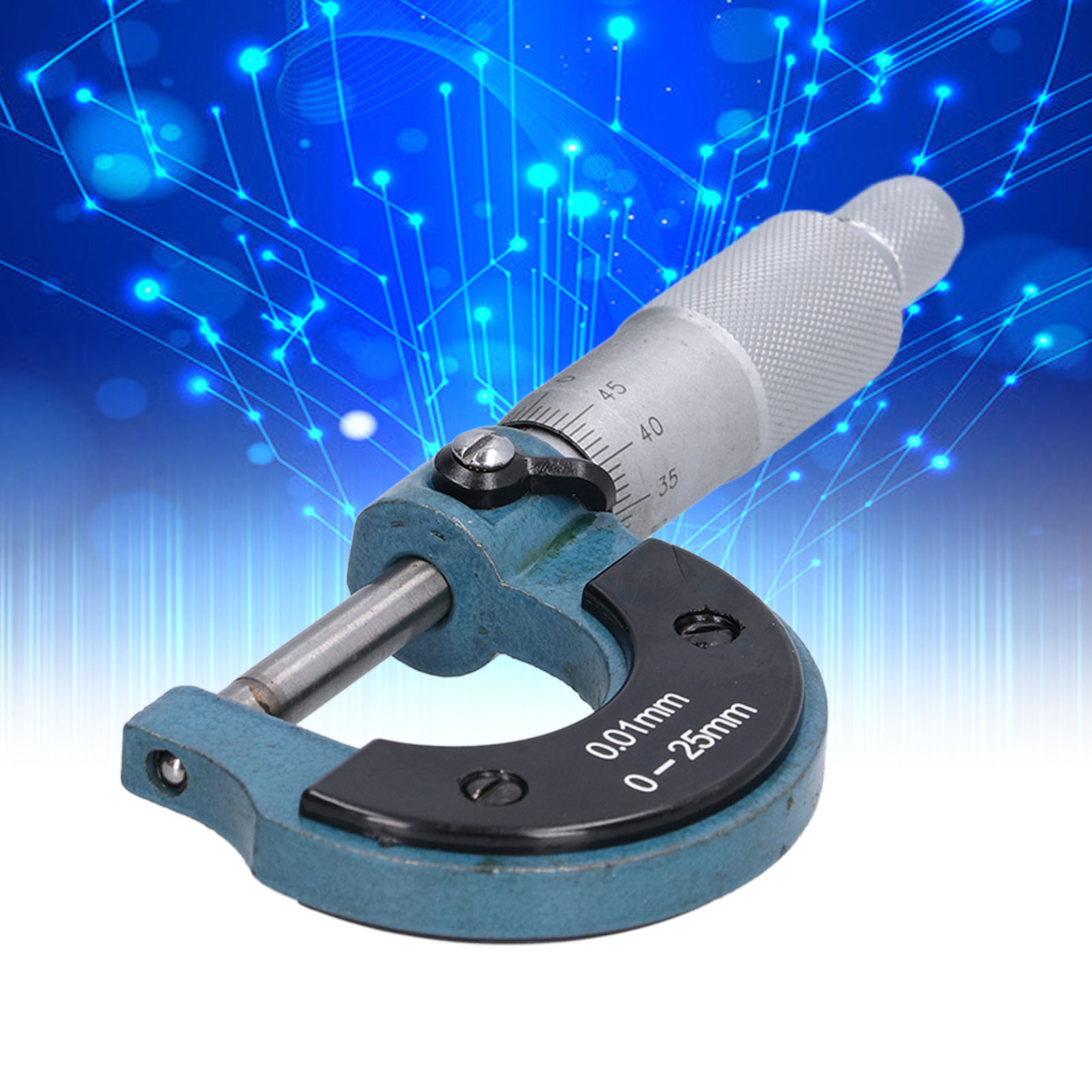 Außenmikrometer 0,01 Mm, Metrischer Messschieber, Dickenmessgerät 0–25 Mm