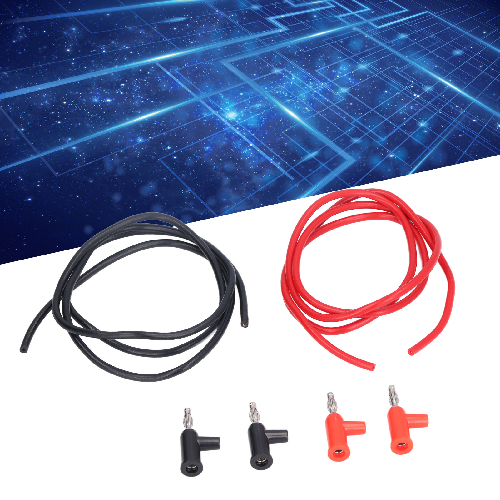 4mm Pistolengriff Bananenstecker 70008, Messleitung, Anschlussklemme, 1mm² Draht, Rot Und Schwarz, Verkauft In 5er-packs.