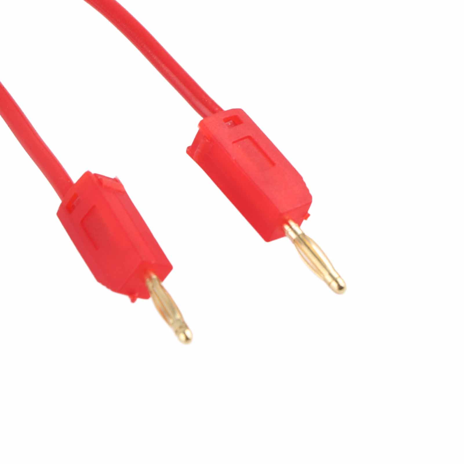 Testkabel Mit 2 Mm Bananenstecker, Vergoldet, 70001, Mit 2 Mm Verlängerungsanschluss Am Ende, Verkauft In 5er-packs (rot Und Schwarz).